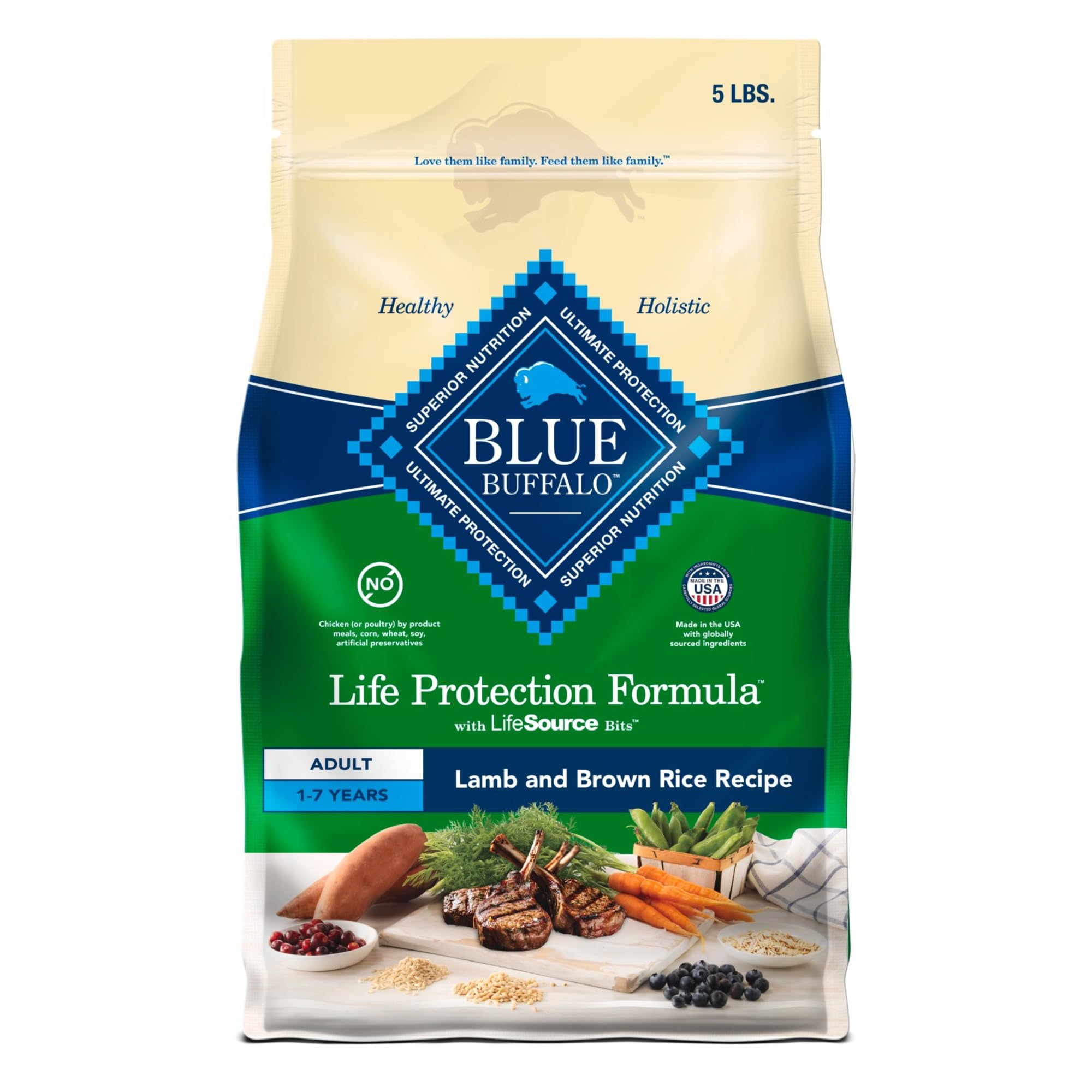 Foto 2 pulgar | Pienso Para Perros Blue Buffalo Life Protection Lamb 2,27 Kg - Venta Internacional.