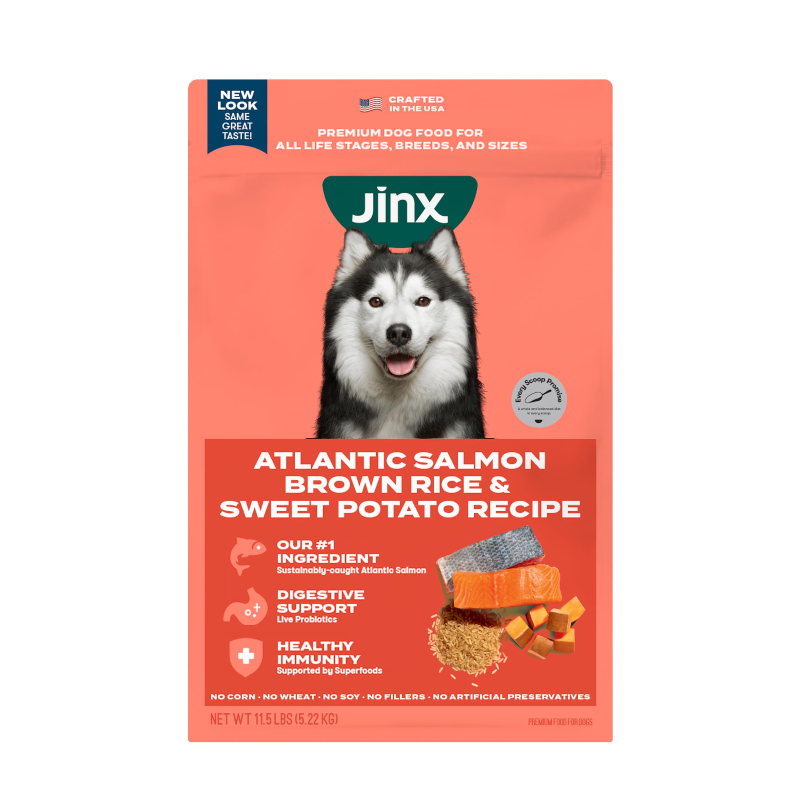 Alimento Seco Para Perros Jinx Premium Real Salmon, 5,2 Kg, Para Todas Las Etapas De La Vida - Venta Internacional.