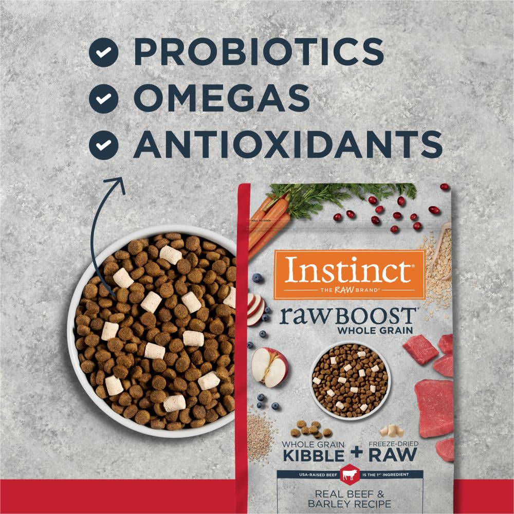 Foto 6 pulgar | Comida Para Perros Instinct Raw Boost Integral De Ternera Y Cebada, 9 Kg - Venta Internacional.