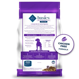 Foto 2 | Alimento Para Perros Blue Buffalo Basics Para Adultos, Cuidado De La Piel Y El Estómago, 5 Kg - Venta Internacional.