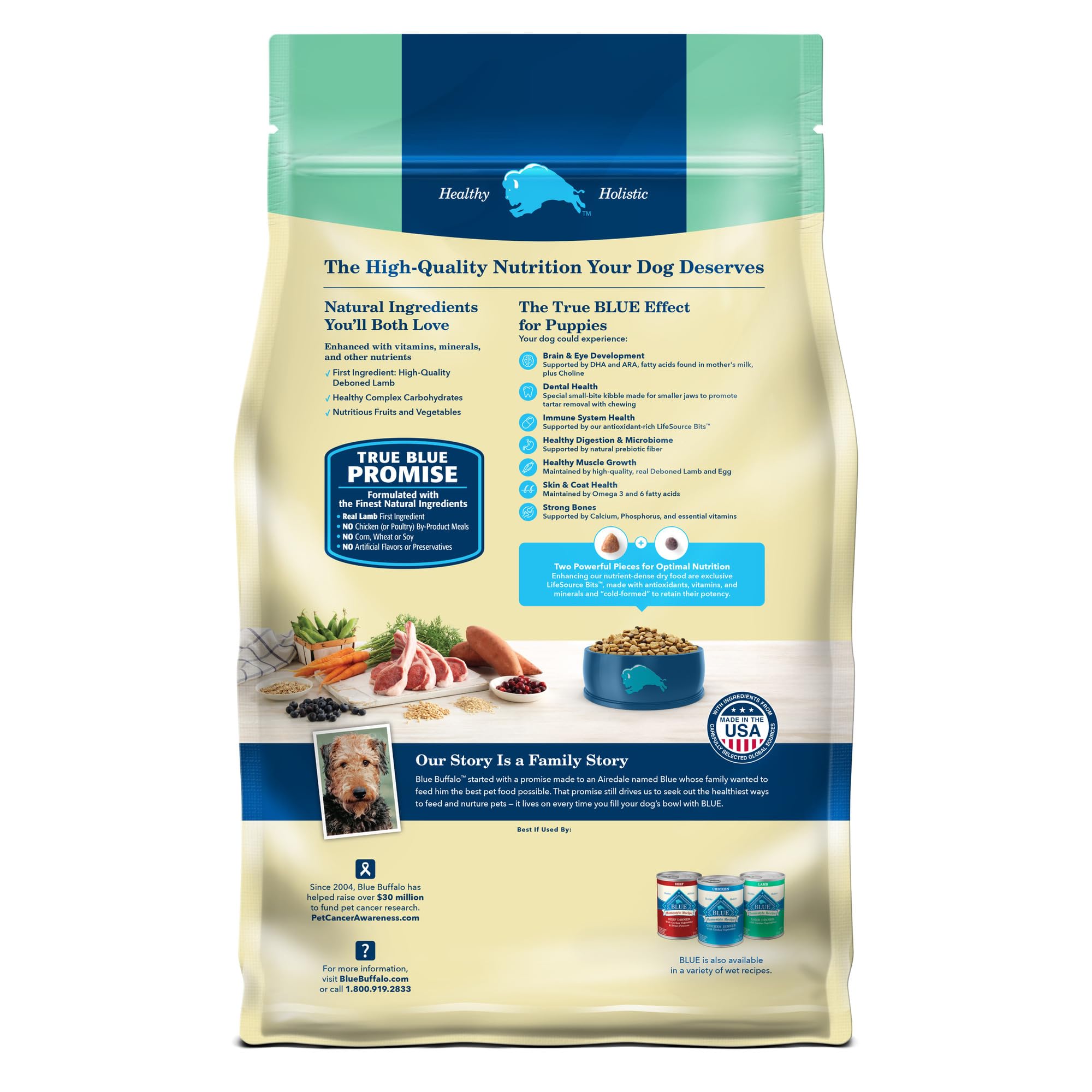 Foto 3 pulgar | Alimento Para Perros Blue Buffalo Life Protection Puppy Lamb 15,42 Kg - Venta Internacional.