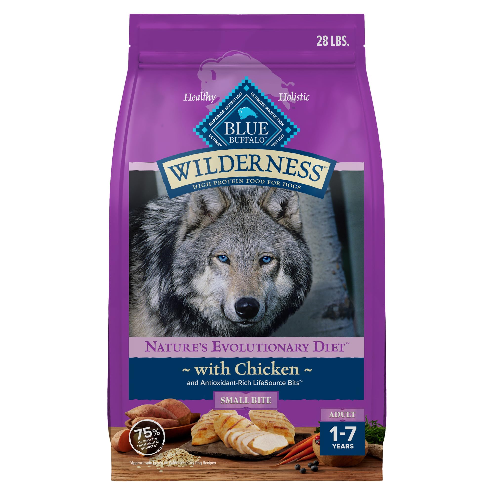 Foto 2 pulgar | Alimento Para Perros Blue Buffalo Wilderness Con Alto Contenido De Proteínas Con Pollo De 12,7 Kg - Venta Internacional