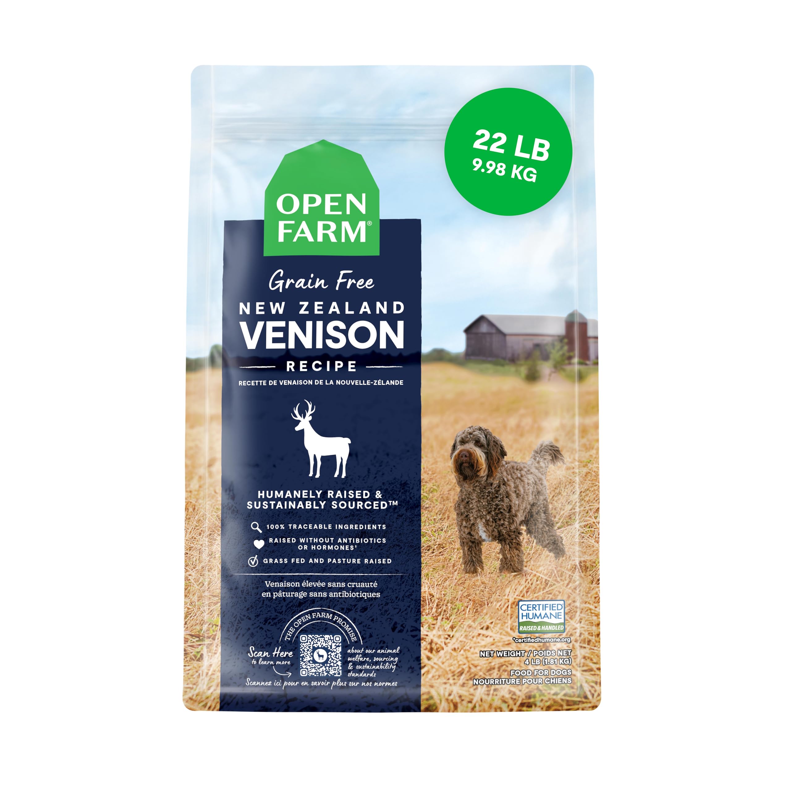 Foto 2 pulgar | Comida Para Perros Open Farm, Receta De Carne De Venado Sin Cereales, Bolsa De 10 Kg - Venta Internacional.
