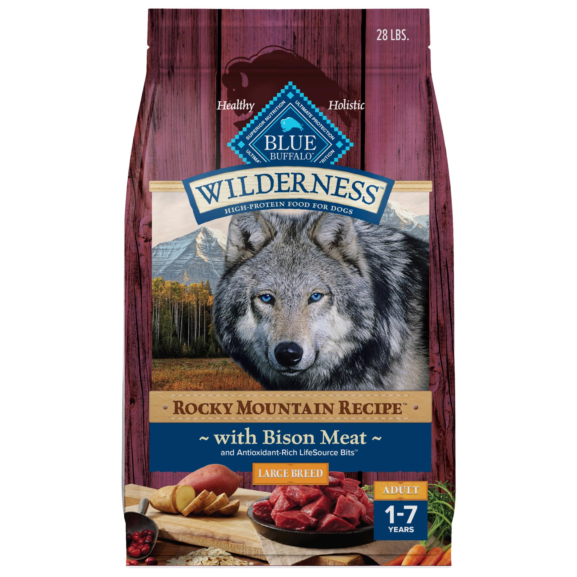 Foto 2 pulgar | Alimento Seco Blue Buffalo Wilderness Rocky Mountain Para Perros De 12,7 Kg - Venta Internacional.