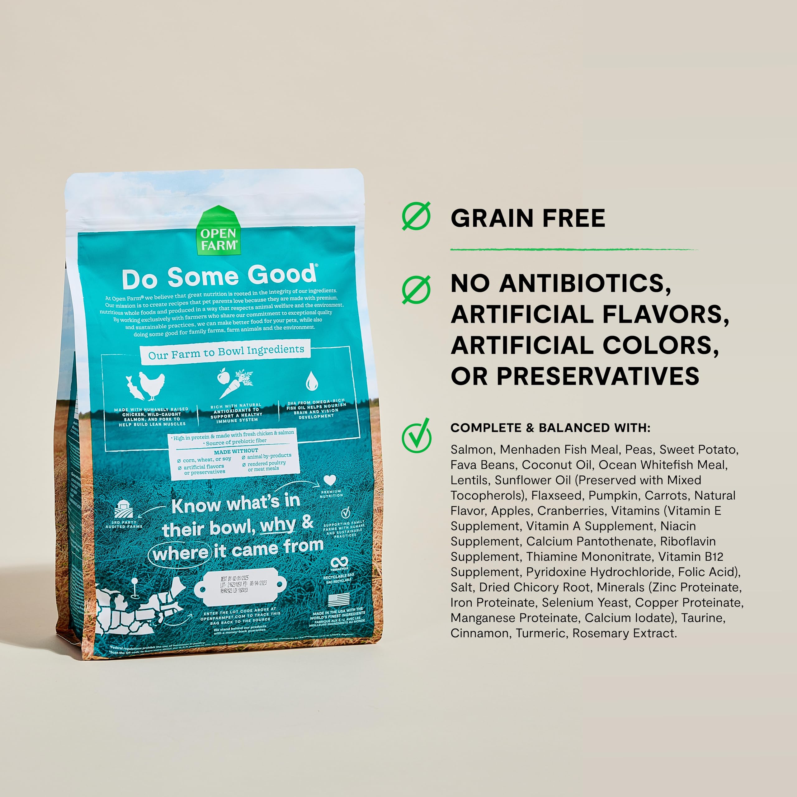 Foto 3 pulgar | Alimento Para Perros Open Farm Sin Cereales Para Cachorros, Pollo Y Salmón, 1,8 Kg - Venta Internacional.