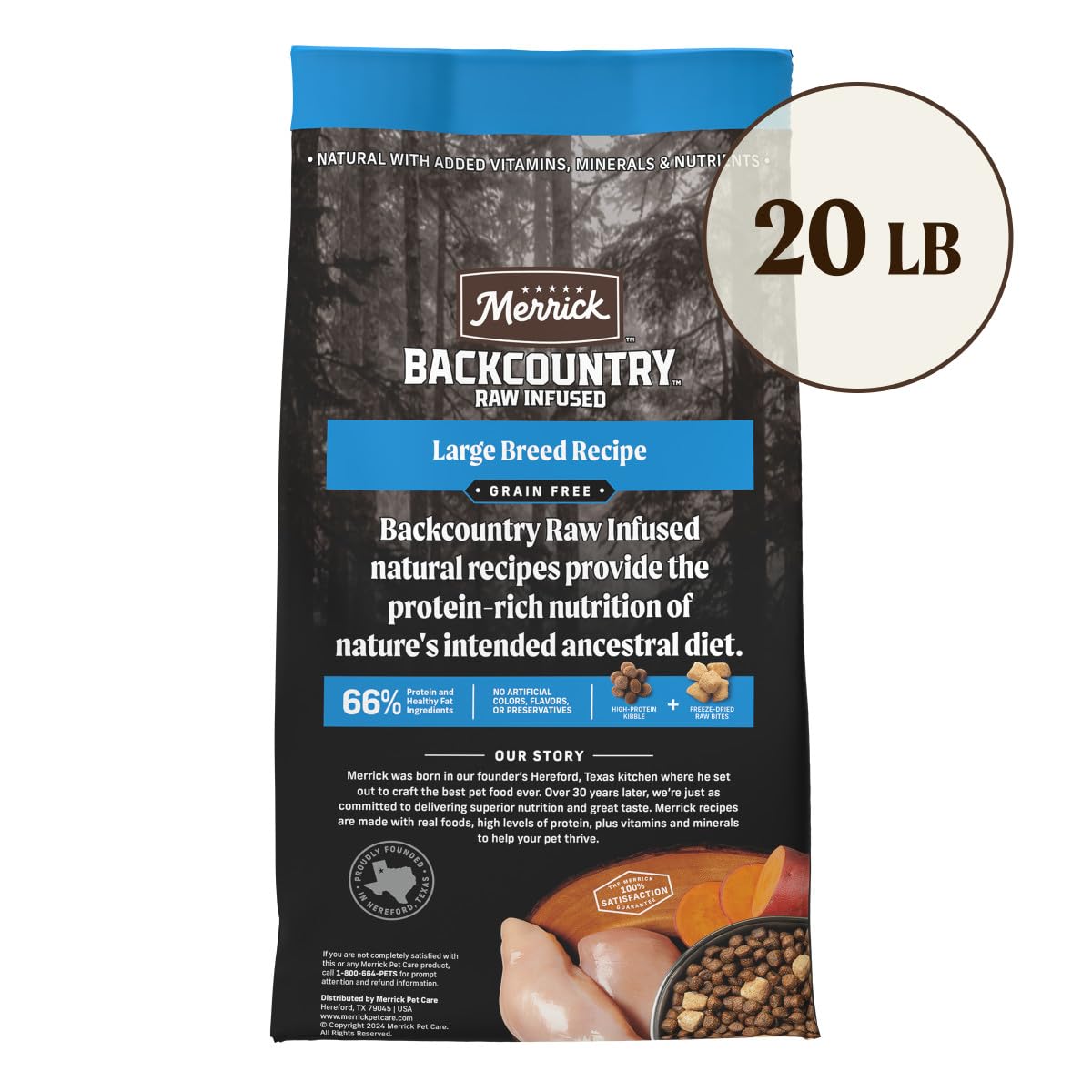 Foto 7 pulgar | Alimento Para Perros Merrick Backcountry Sin Cereales Para Adultos, 9,07 Kg - Venta Internacional.