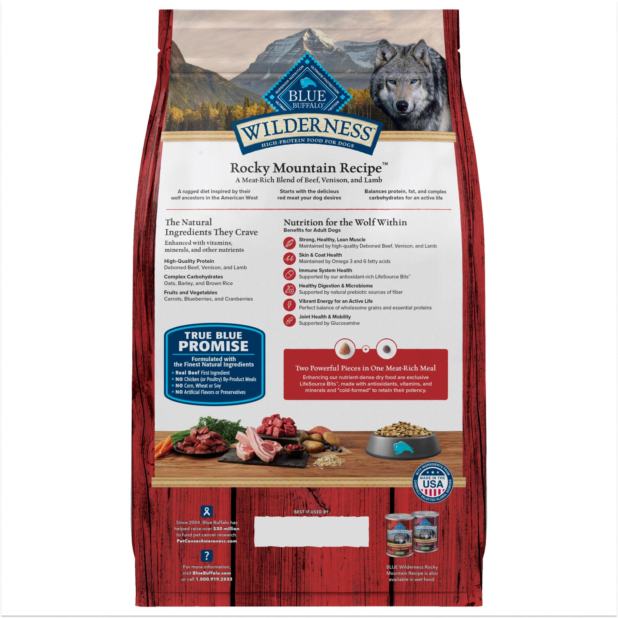 Foto 3 pulgar | Alimento Para Perros Blue Buffalo Wilderness Rocky Mountain Beef 2 Kg - Venta Internacional.