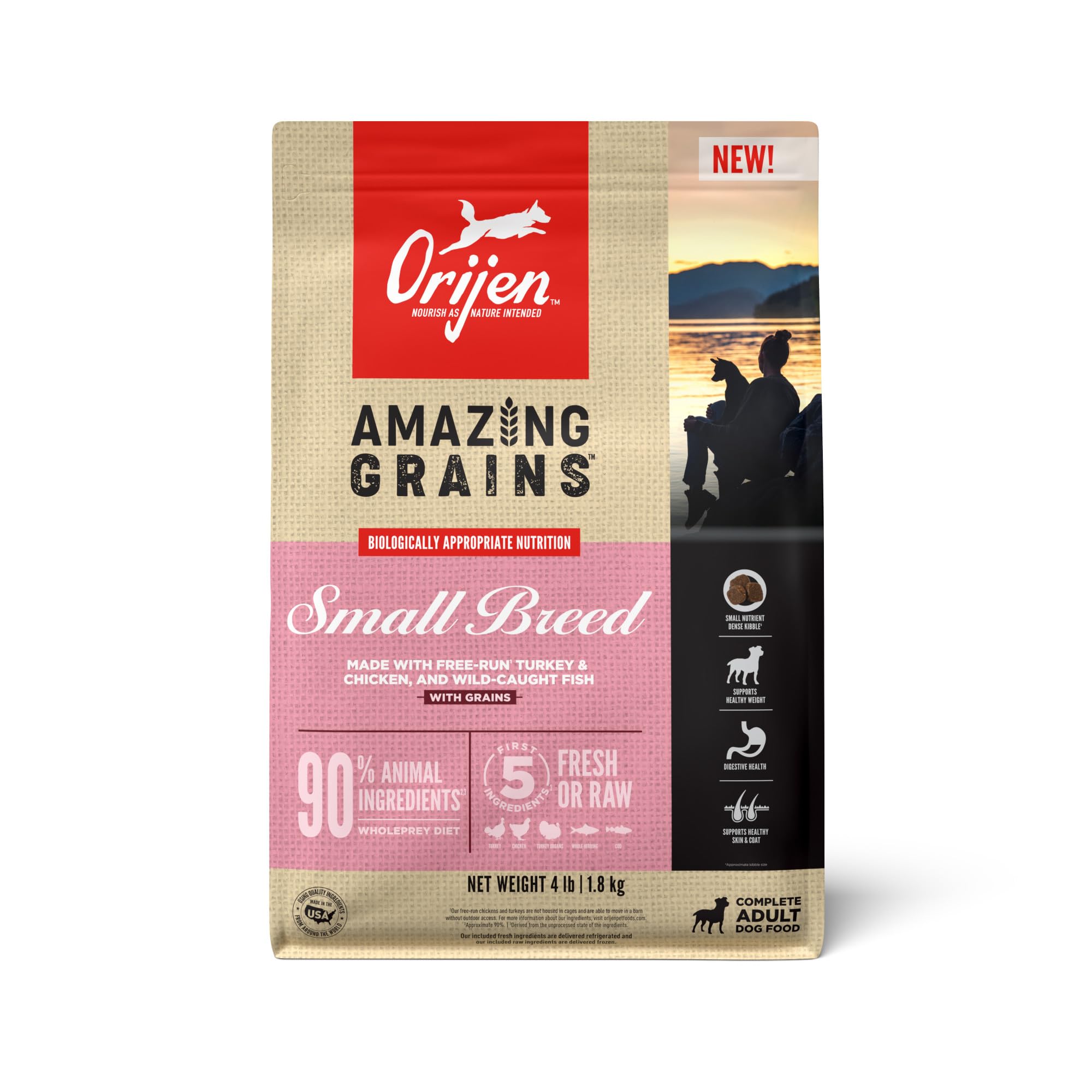 Foto 2 pulgar | Alimento Seco Para Perros Orijen Amazing Grains™ Para Razas Pequeñas, 1,8 Kg - Venta Internacional.