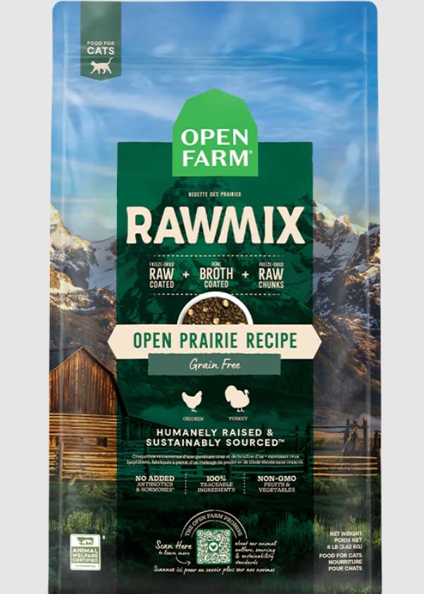 Comida Seca Para Gatos Open Farm Rawmix, Bolsa De 1,02 Kg Para Pollo Y Pavo - Venta Internacional.