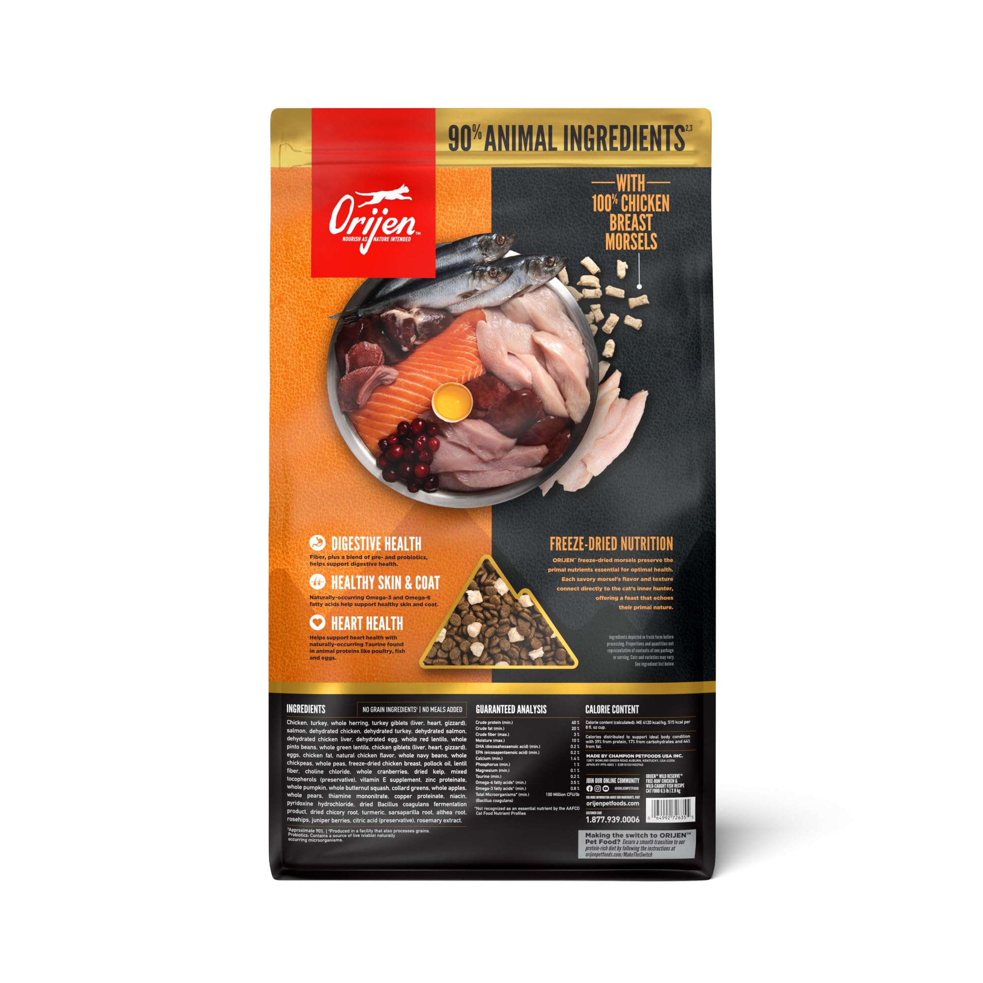 Foto 2 | Alimento Para Gatos Orijen Wild Reserve Pollo Y Pescado 2,95 Kg - Venta Internacional.