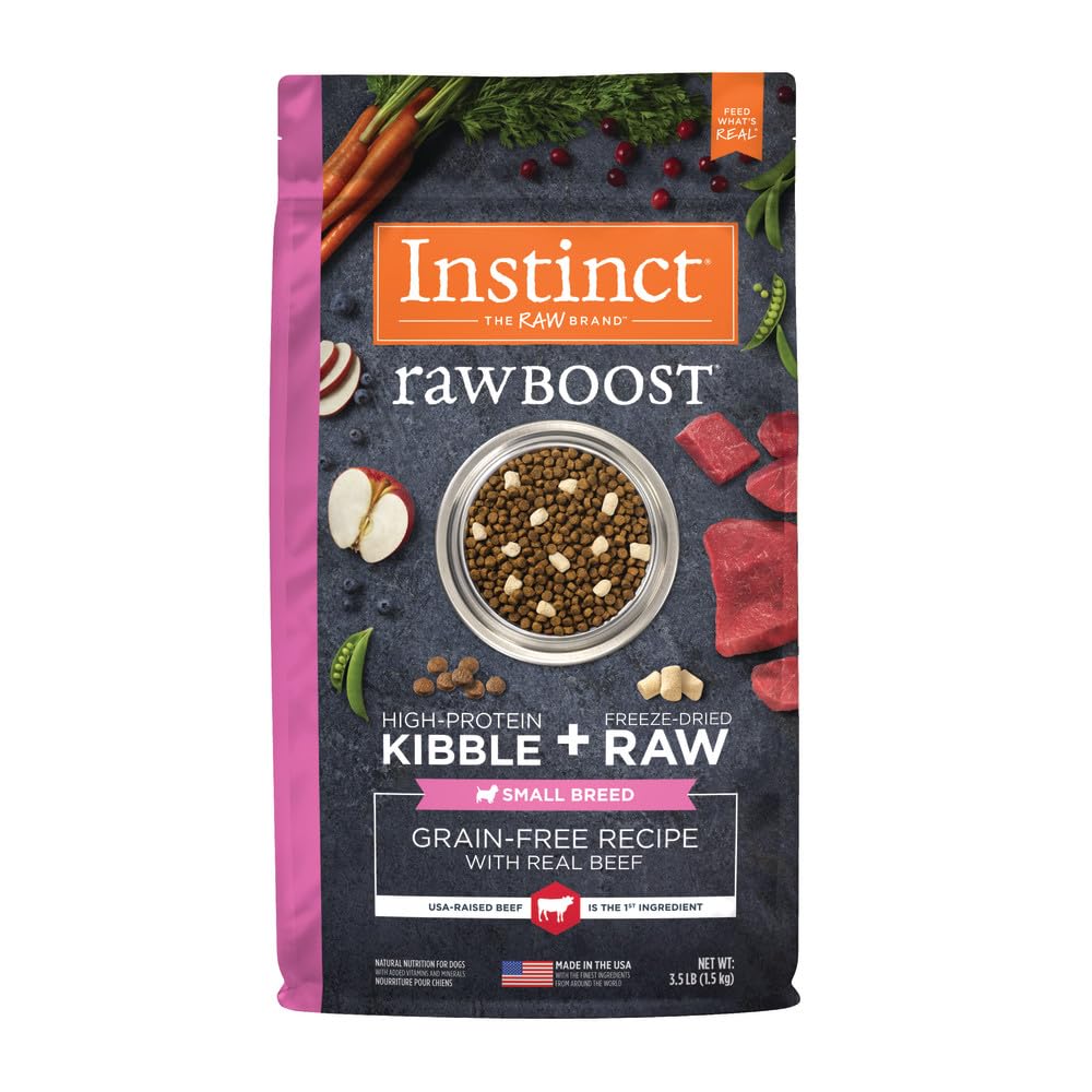 Comida Para Perros Instinct Raw Boost De Raza Pequeña Con Carne De Res Real De 1,6 Kg - Venta Internacional.