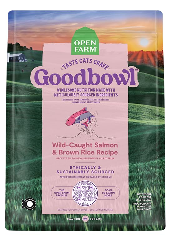 Foto 5 pulgar | Alimento Seco Para Gatos Open Farm Goodbowl Con Salmón Y Arroz Integral, 3,18 Kg - Venta Internacional.