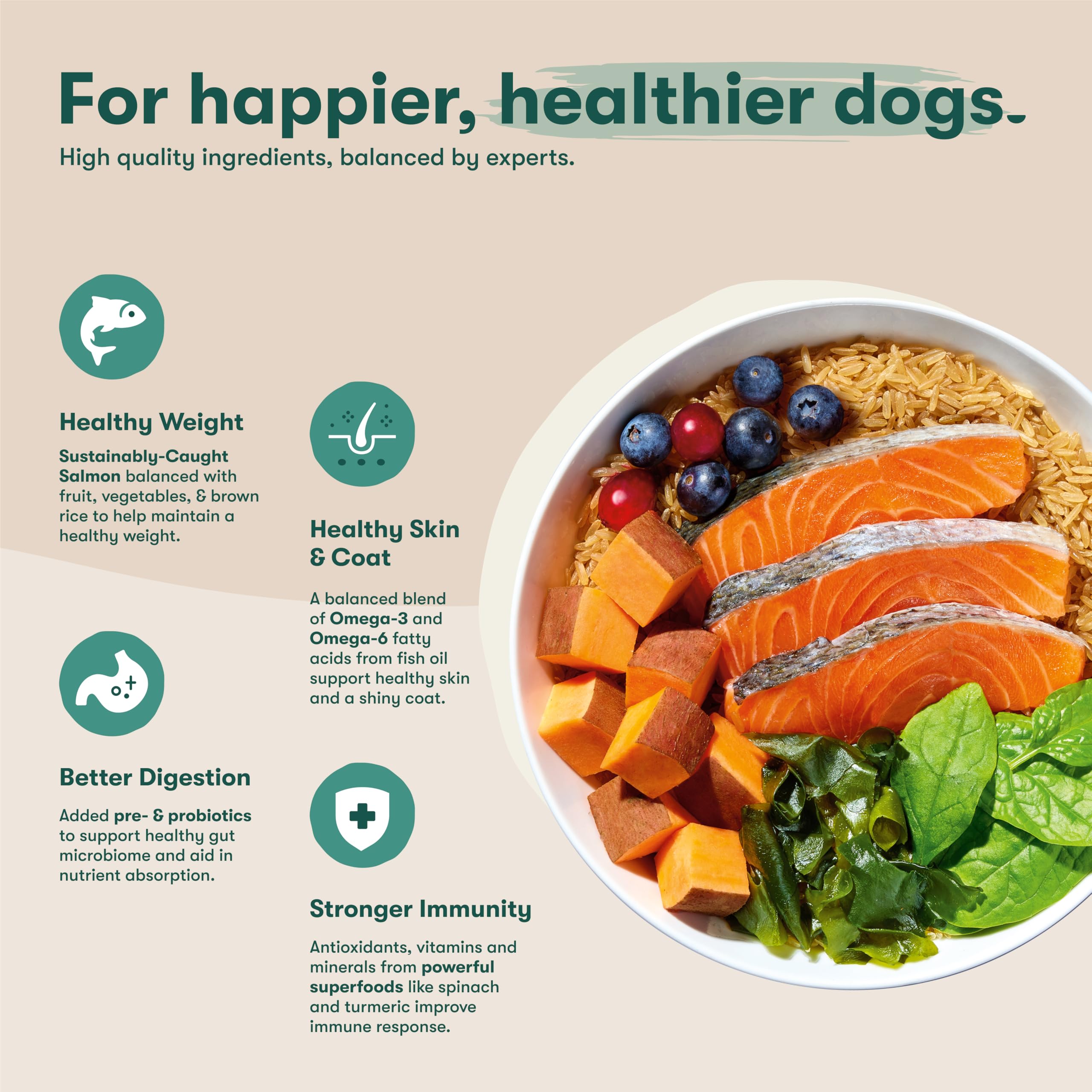 Foto 4 pulgar | Alimento Seco Para Perros Jinx Premium Para Todas Las Etapas De La Vida Con Salmón De 1,8 Kg - Venta Internacional.