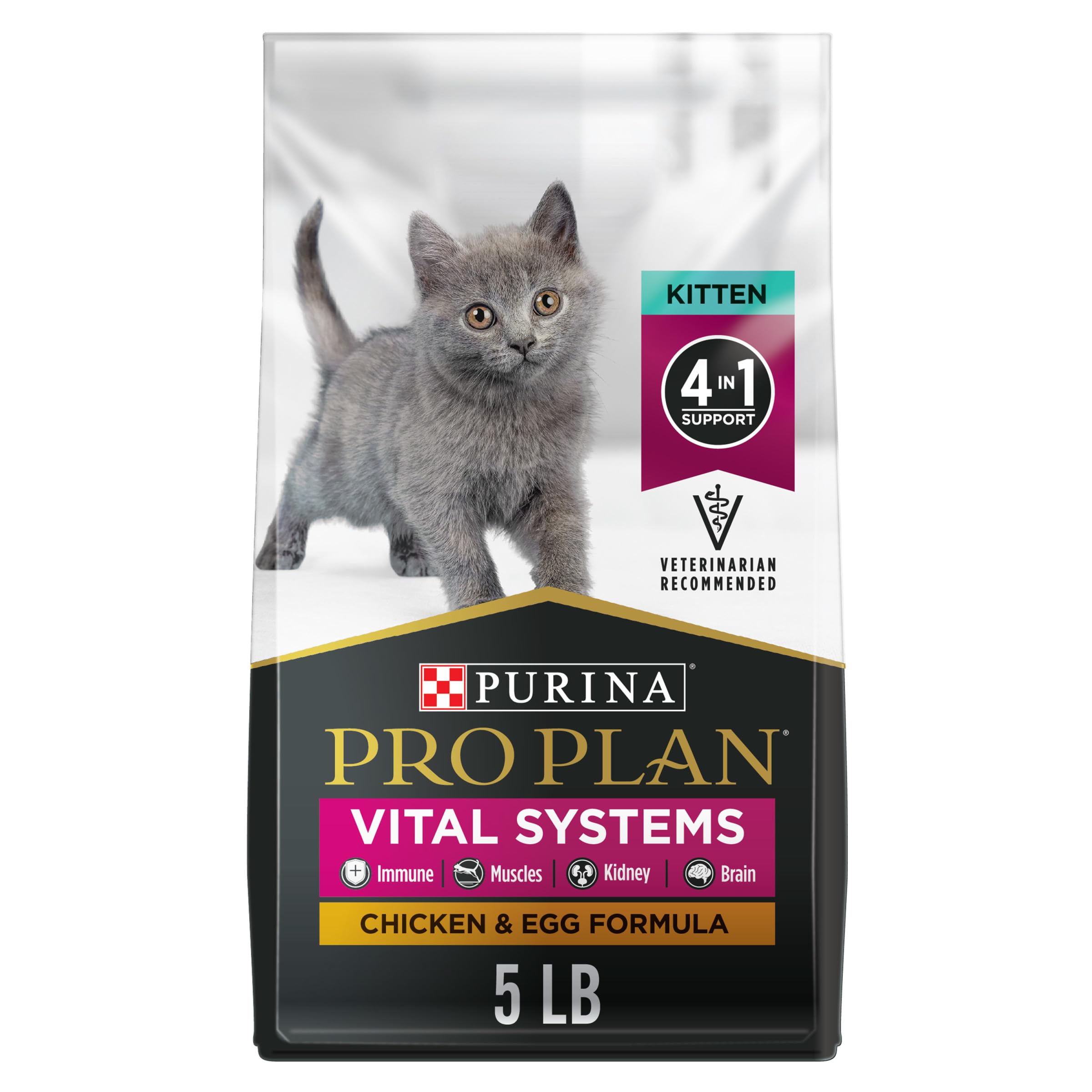 Alimento Para Gatitos Purina Pro Plan Vital Systems, Pollo Y Huevo, 2,27 Kg - Venta Internacional.