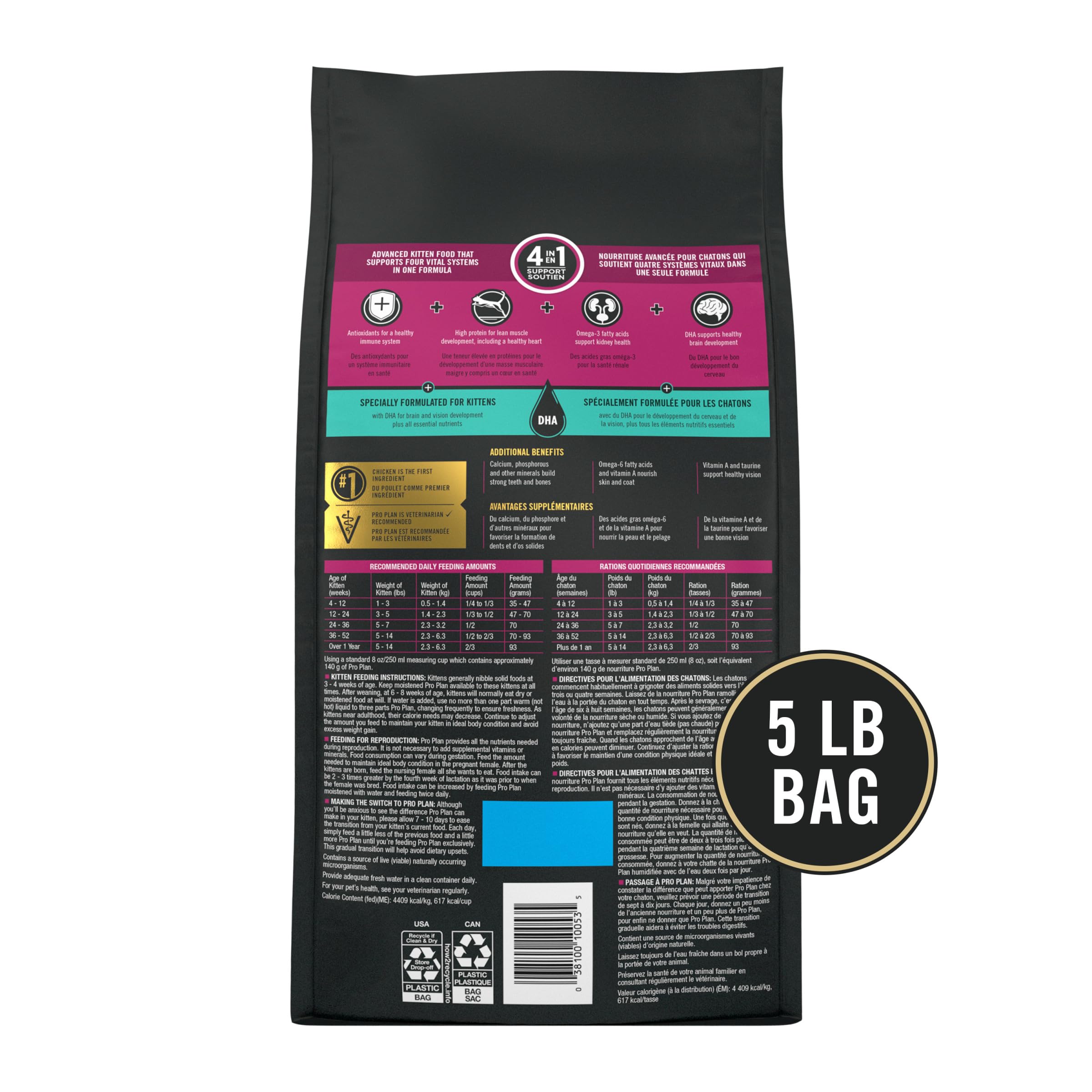 Foto 5 | Alimento Para Gatitos Purina Pro Plan Vital Systems, Pollo Y Huevo, 2,27 Kg - Venta Internacional.