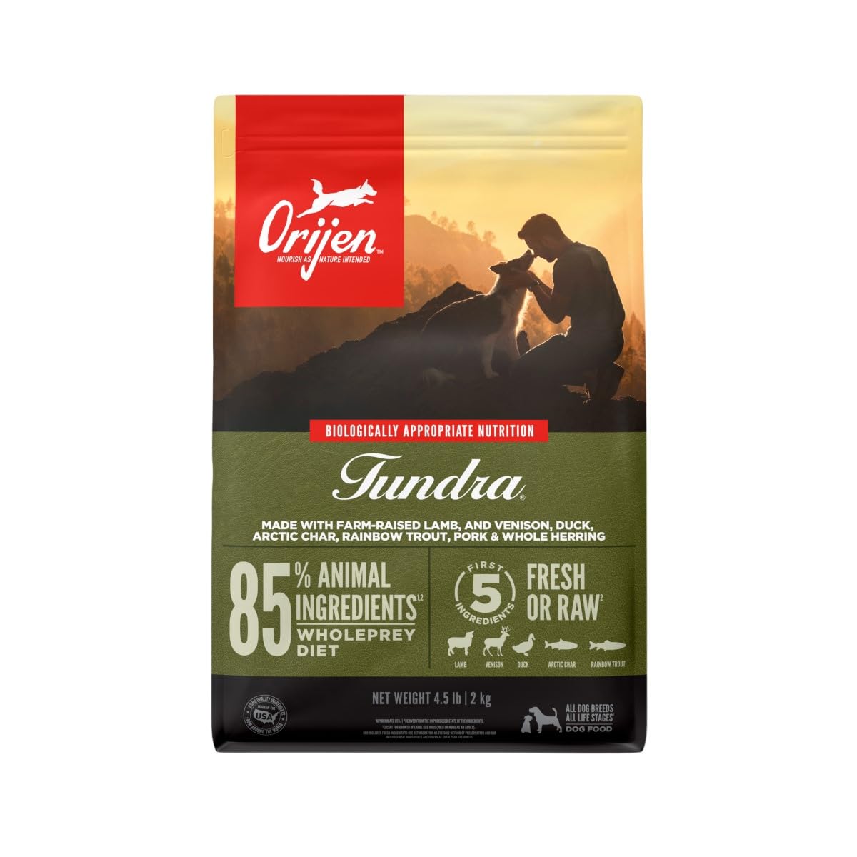 Foto 2 pulgar | Alimento Para Perros Orijen Tundra, Sin Cereales, Sin Ingredientes Crudos Frescos, 2 Kg - Venta Internacional.