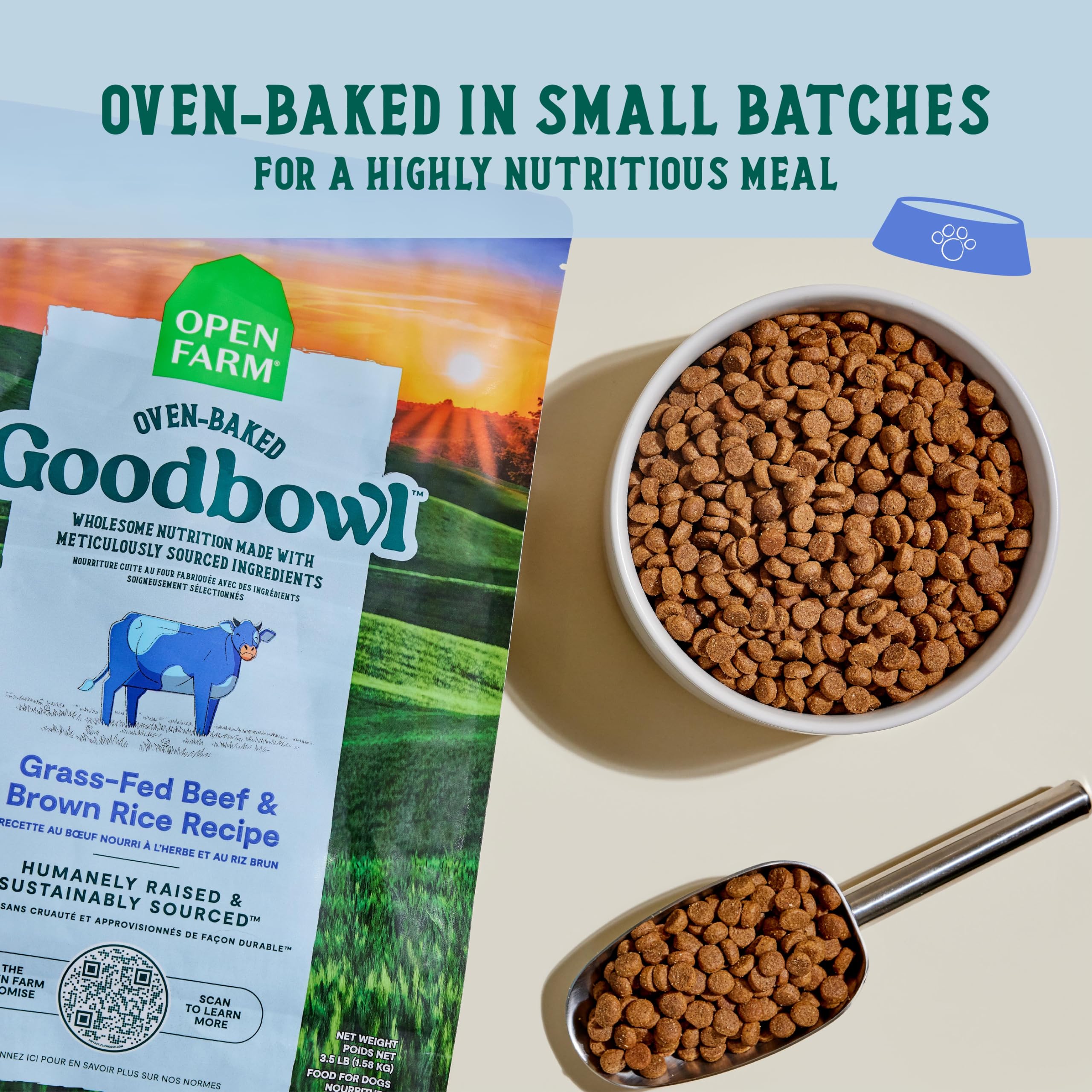 Foto 3 | Alimento Seco Para Perros Open Farm Goodbowl, Carne De Res Alimentada Con Pasto, 1,6 Kg - Venta Internacional.