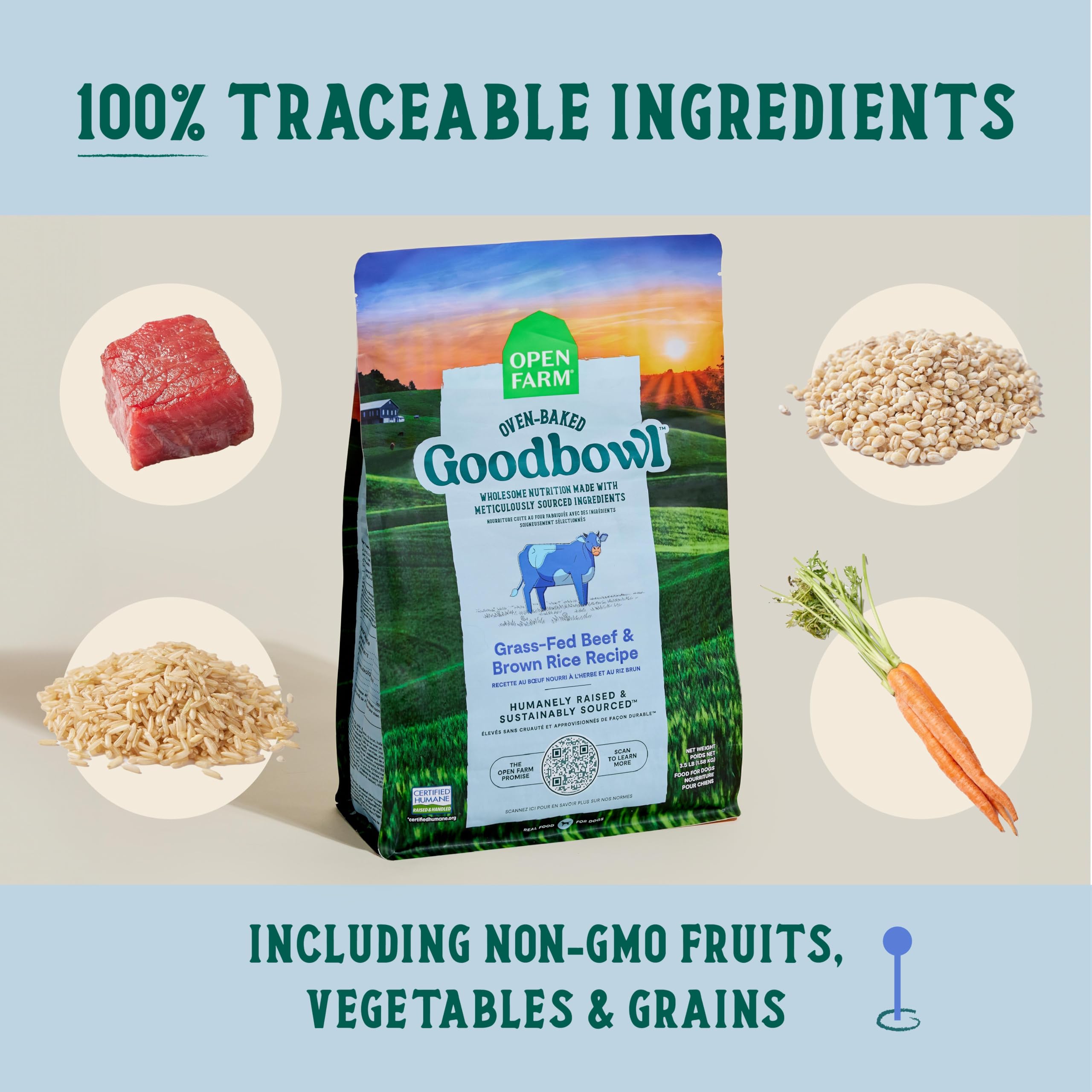 Foto 6 pulgar | Alimento Seco Para Perros Open Farm Goodbowl, Carne De Res Alimentada Con Pasto, 1,6 Kg - Venta Internacional.