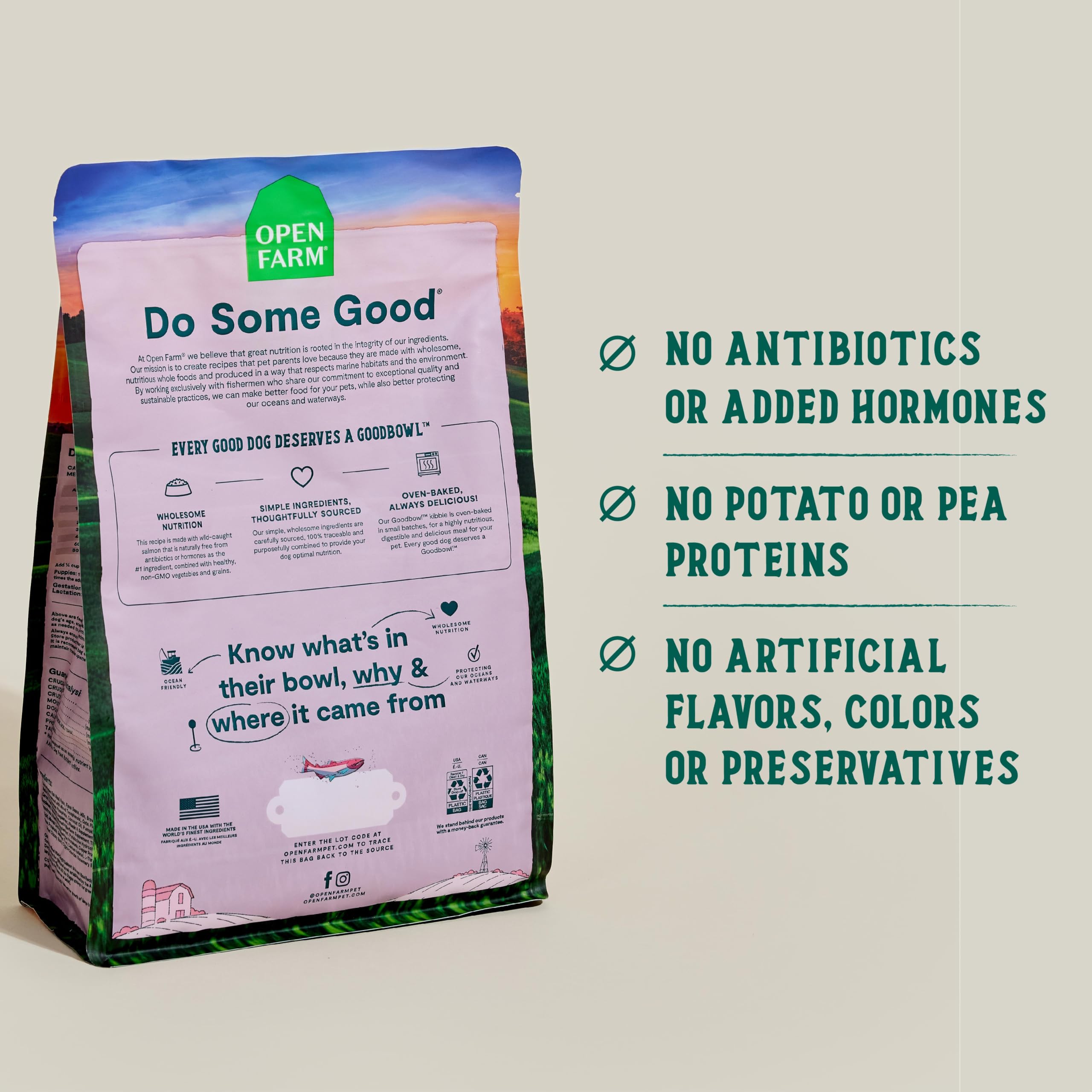 Foto 2 | Alimento Seco Para Perros Open Farm Goodbowl Wild Salmon 1,6 Kg - Venta Internacional.