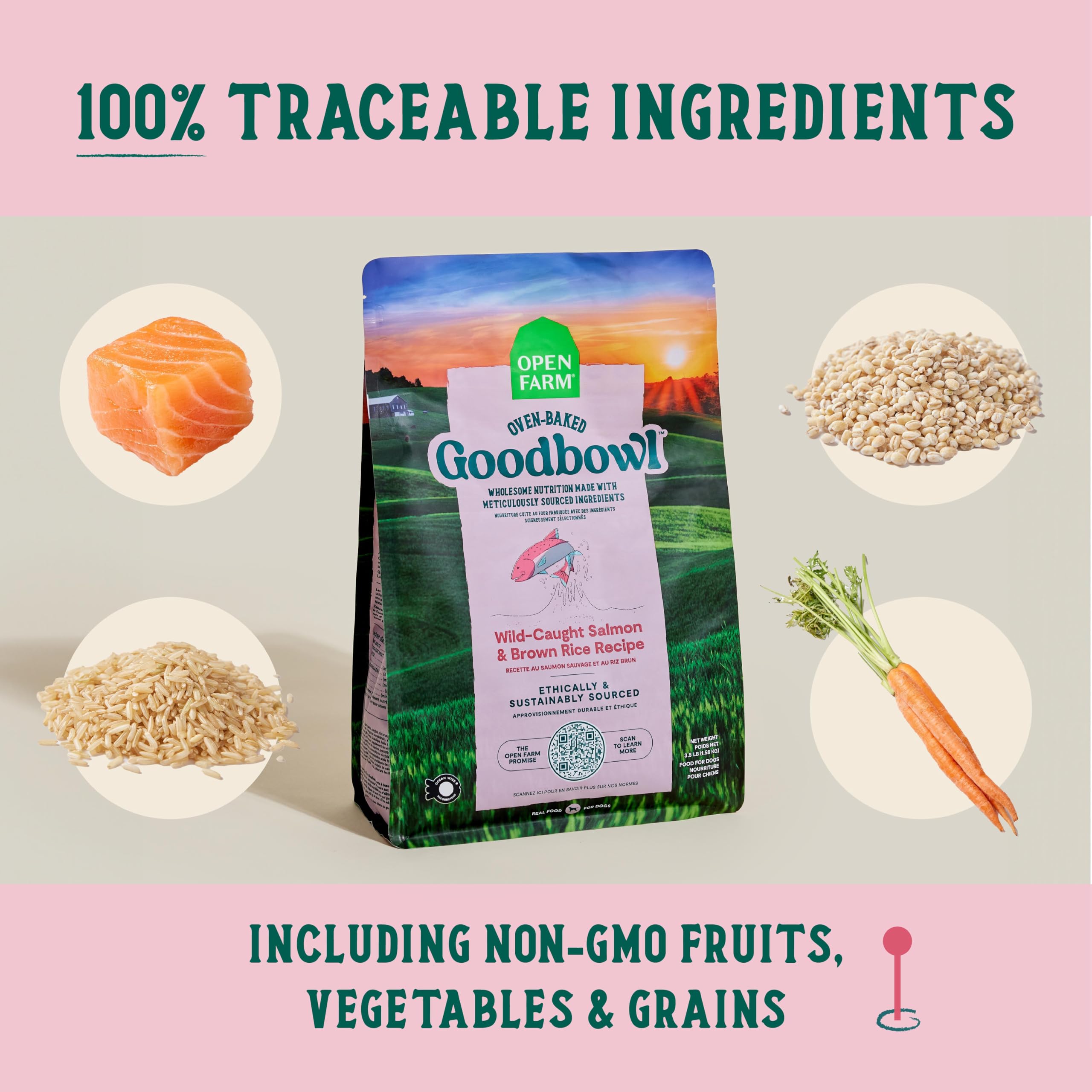 Foto 6 pulgar | Alimento Seco Para Perros Open Farm Goodbowl Wild Salmon 1,6 Kg - Venta Internacional.