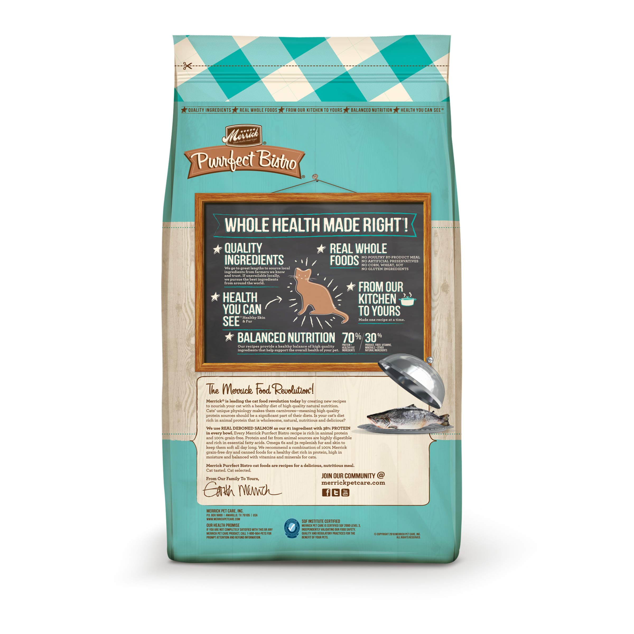 Foto 7 pulgar | Alimento Para Gatos Merrick Purrfect Bistro, Salmón Sin Cereales, 1,8 Kg - Venta Internacional.