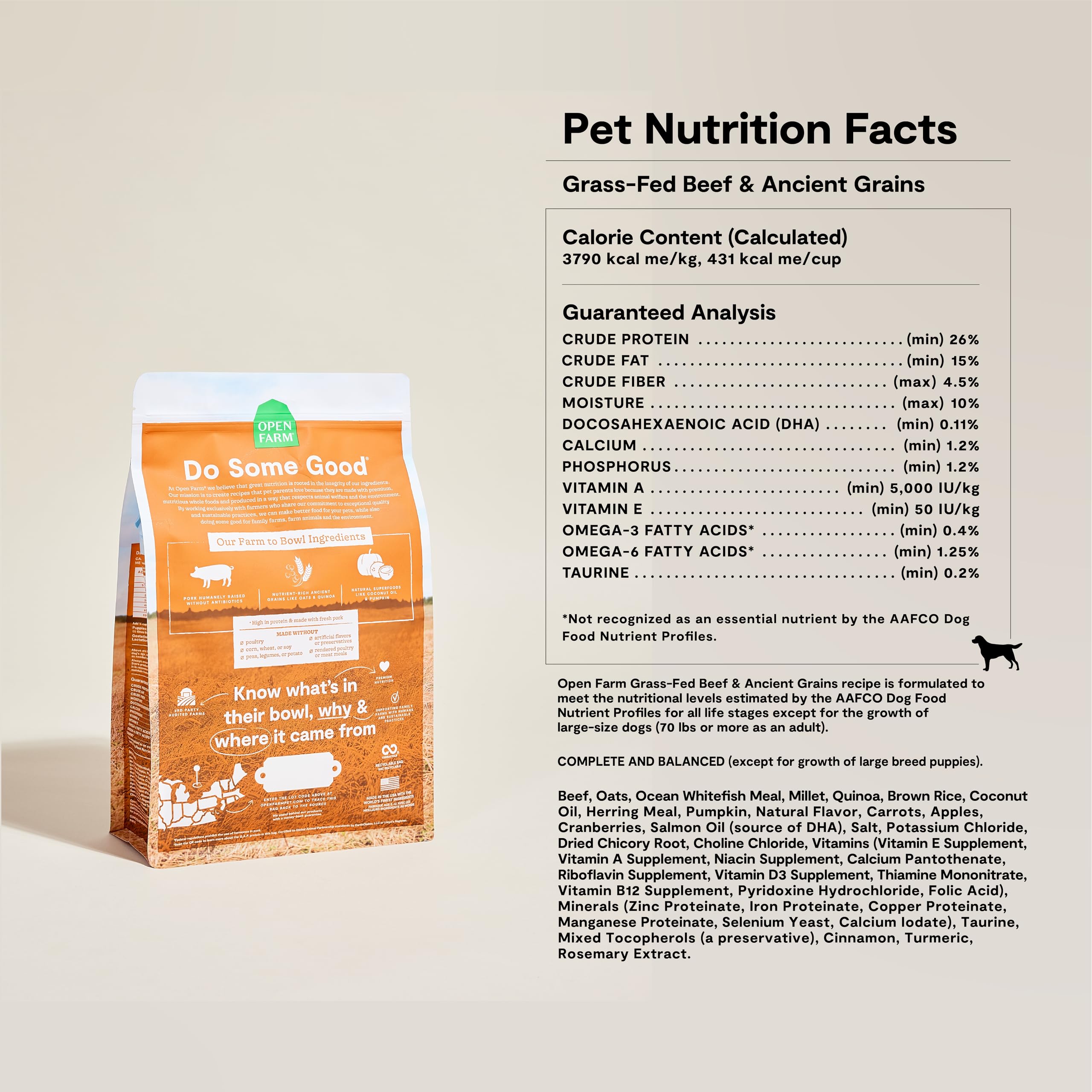 Foto 7 pulgar | Comida Seca Para Perros Open Farm Ancient Grains, 1,8 Kg, Farmer's Table - Venta Internacional.