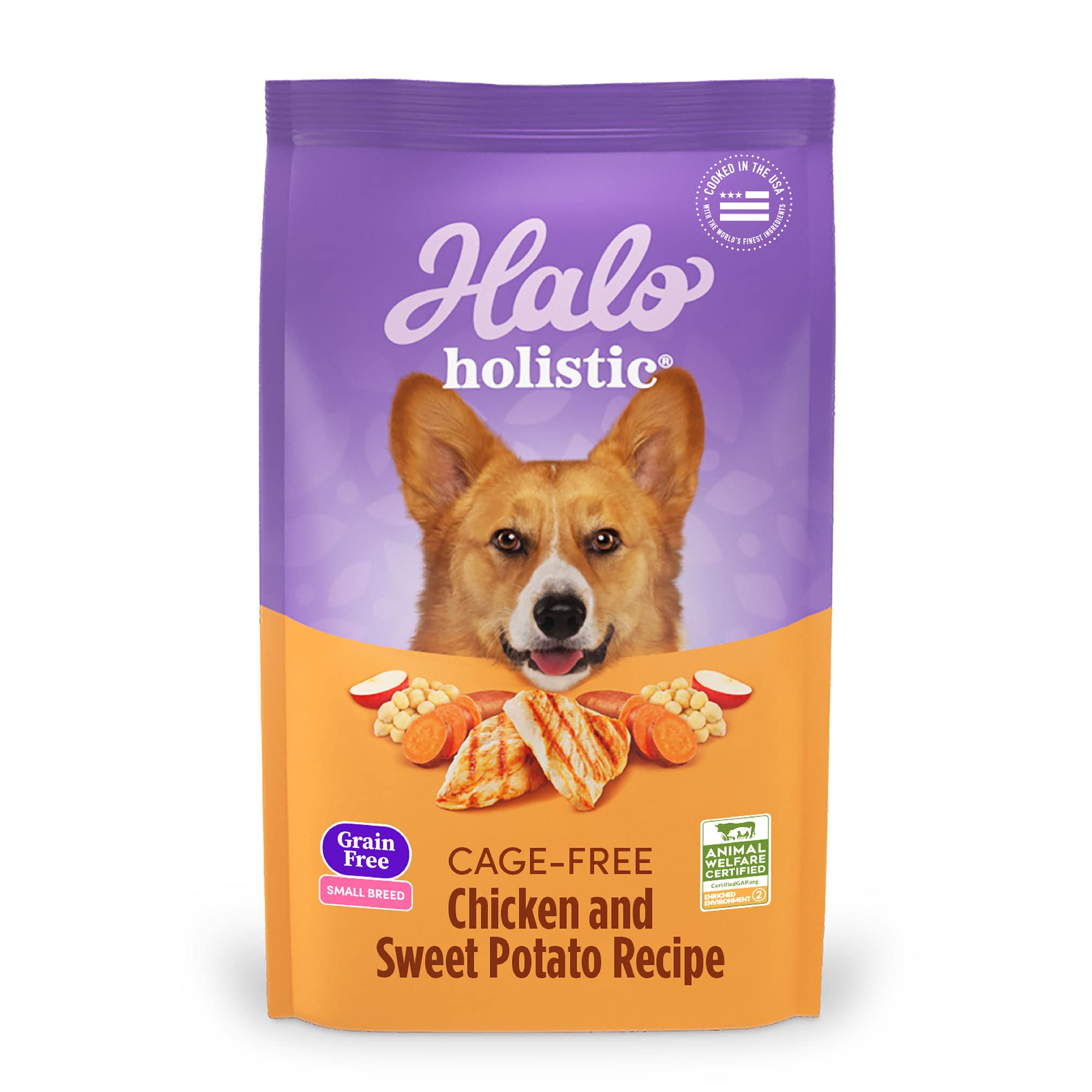 Alimento Para Perros Halo Holistic, Sin Jaula, Pollo De Raza Pequeña, 1,6 Kg - Venta Internacional.