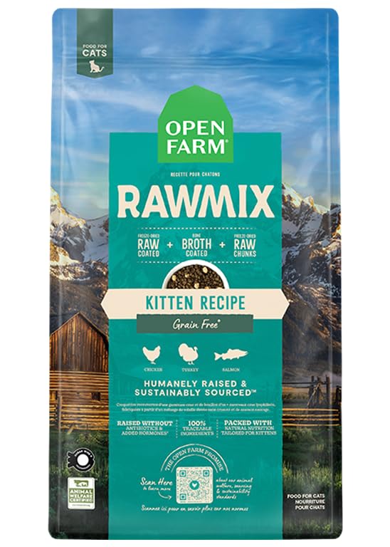 Alimento Seco Para Gatos Open Farm Rawmix Kitten Pollo, Pavo Y Salmón, 1,02 Kg - Venta Internacional.