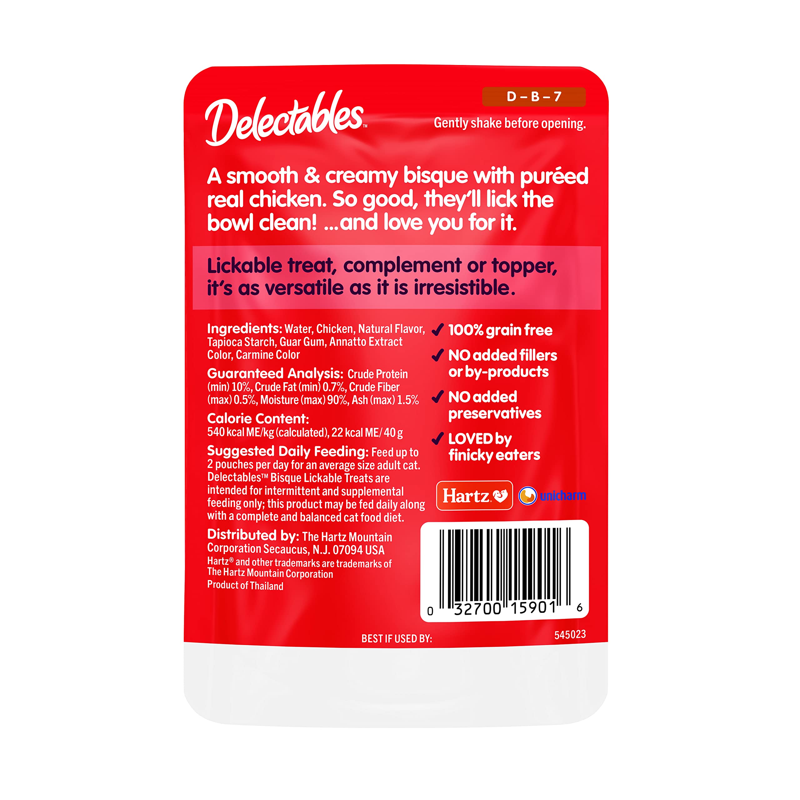 Foto 3 pulgar | Bisque De Pollo Hartz Delectables Sin Mariscos Cat Treats, 42 Ml X 12 - Venta Internacional.