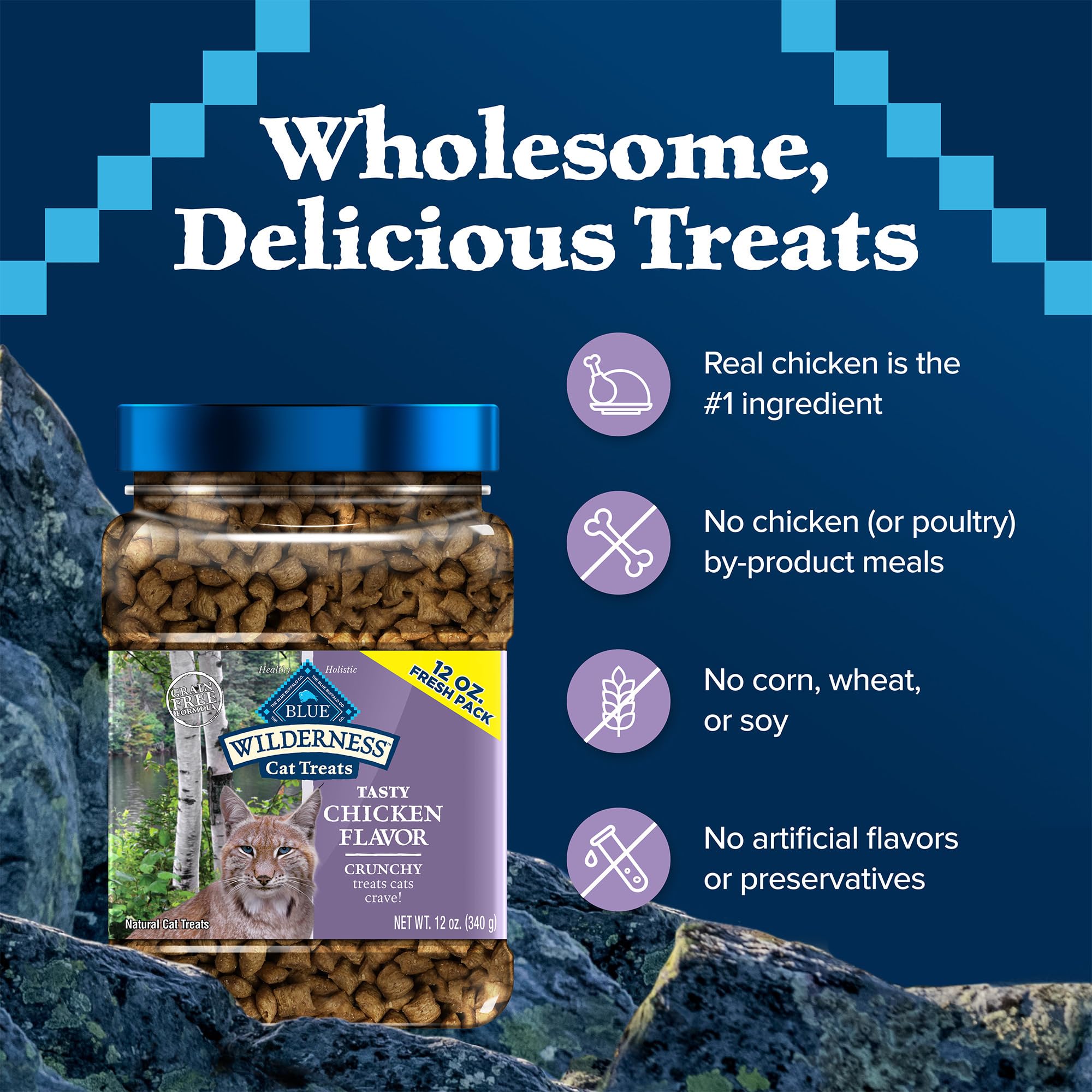 Foto 8 pulgar | Pollo Crujiente Cat Treats Blue Buffalo Wilderness, 340 Ml - Venta Internacional.