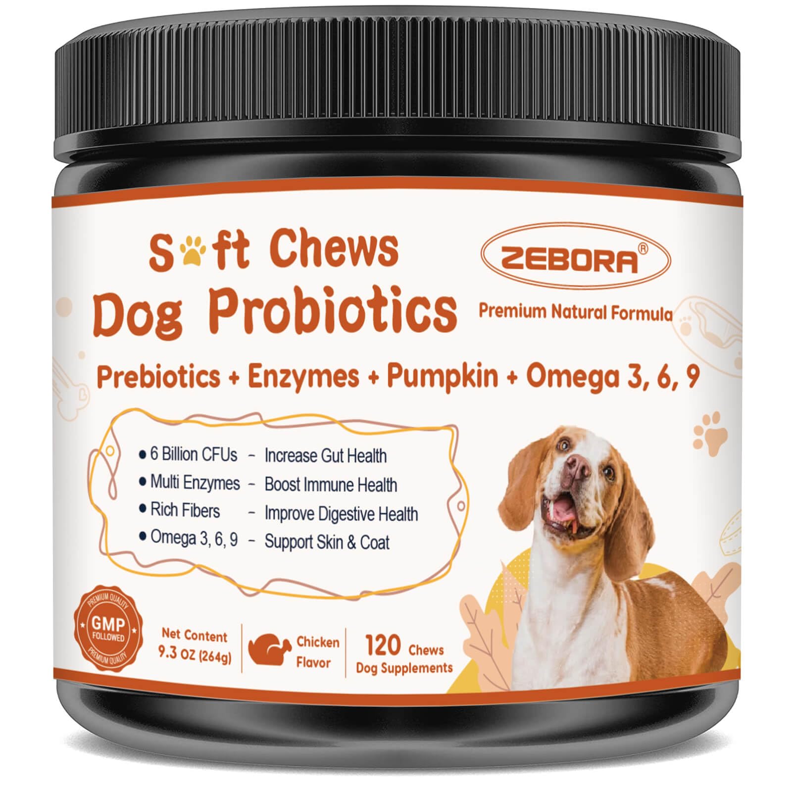 Foto 1 | Probióticos Para Perros Zebora Digestive Health +pumpkin 120 Soft - Venta Internacional.