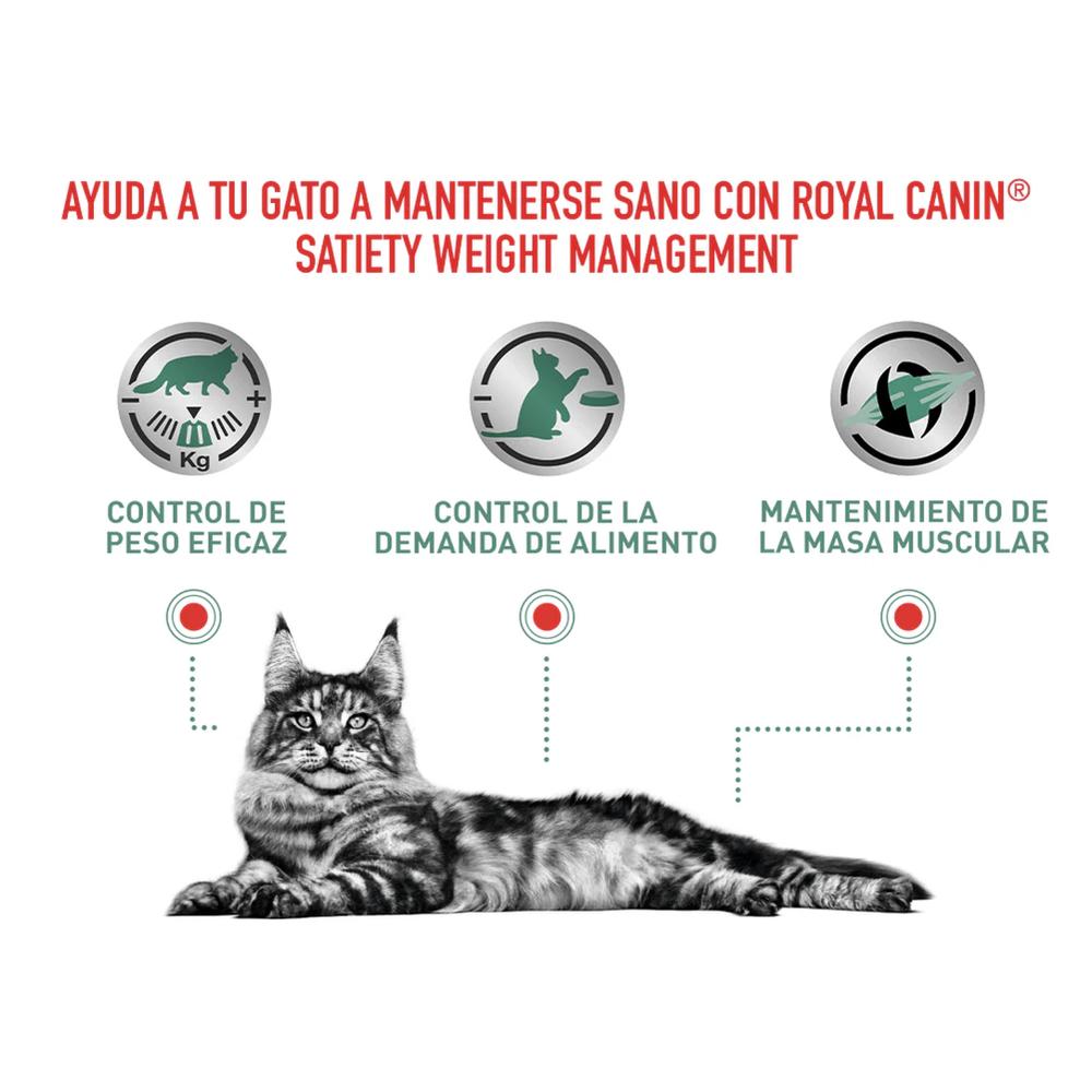 Foto 3 pulgar | Royal Canin Satiety Support Feline 8.5 Kg Original Sellado