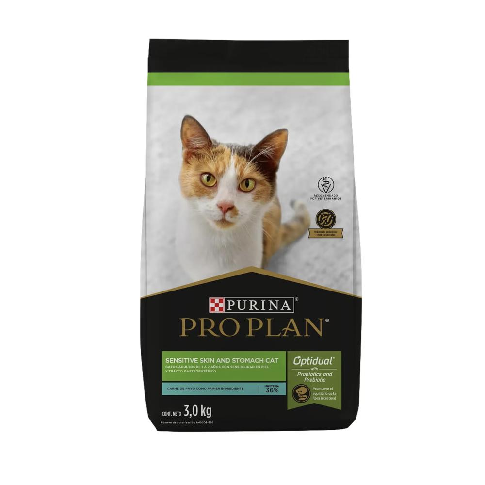 Foto 2 pulgar | Pro Plan Sensitive Skin & Stomach Cat 3 Kg Original