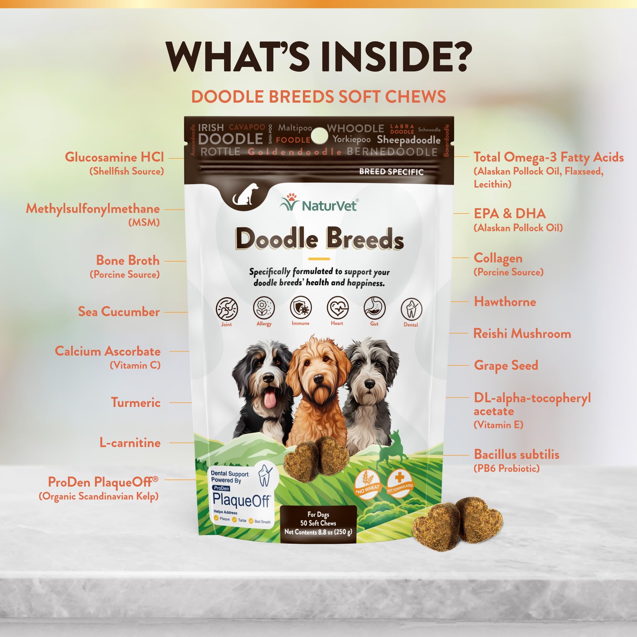 Foto 4 pulgar | Suplemento Naturvet Doodle Breeds para Perros - Venta Internacional