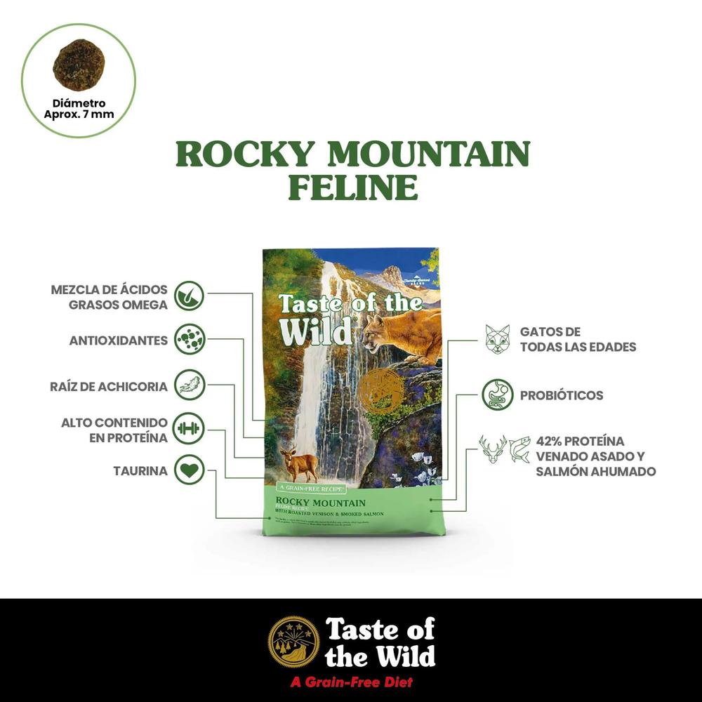 Foto 2 | Taste Of The Wild Para Gato Venado Asado 2.28 Kg