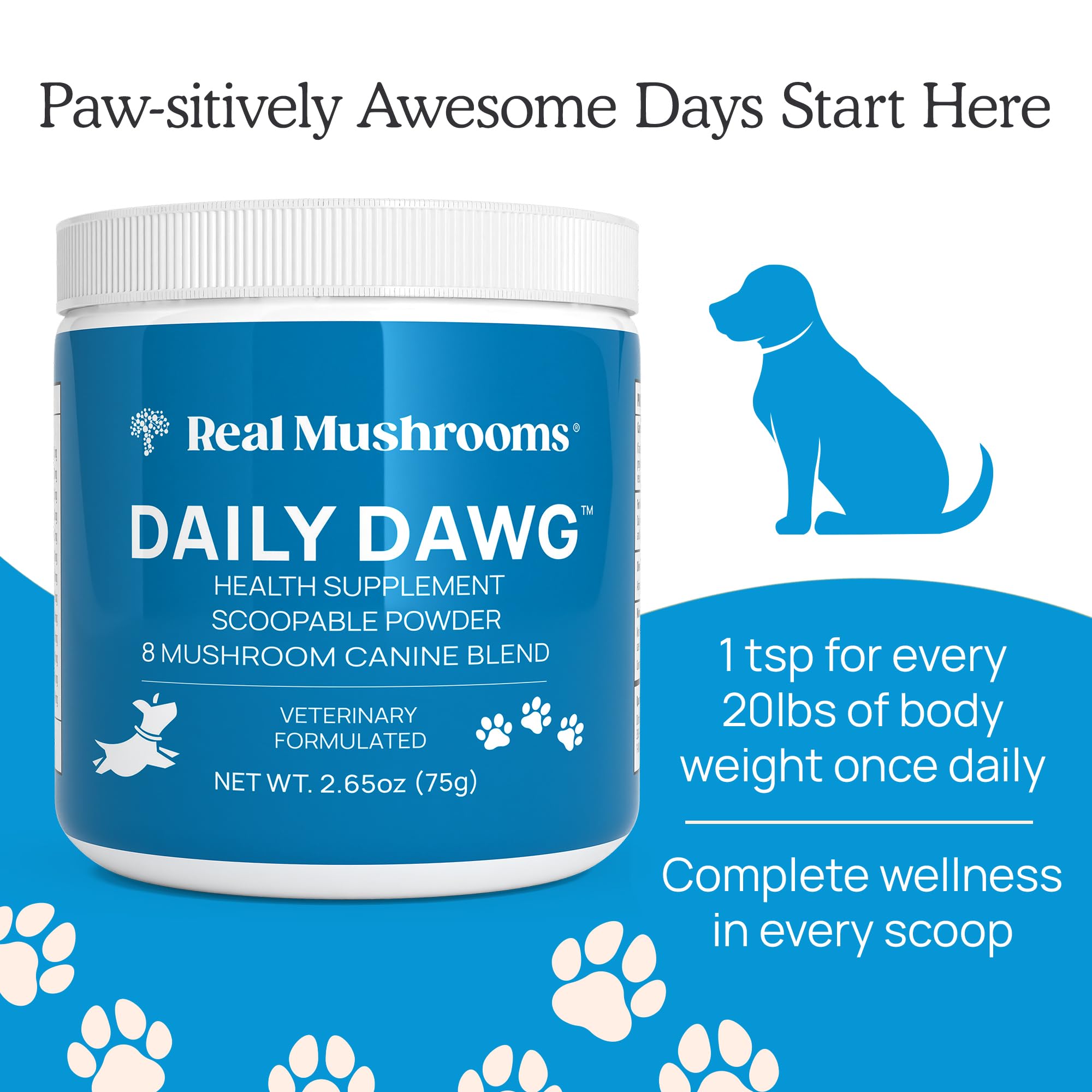 Foto 8 pulgar | Suplemento Real Mushrooms Whole Dog Health Para Perros 75 G - Venta Internacional.