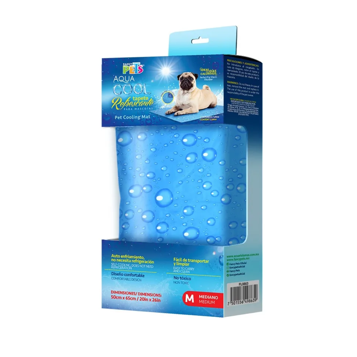 Foto 3 pulgar | Tapete Refrescante Para Perro Med Mascotas Lab.g Azul