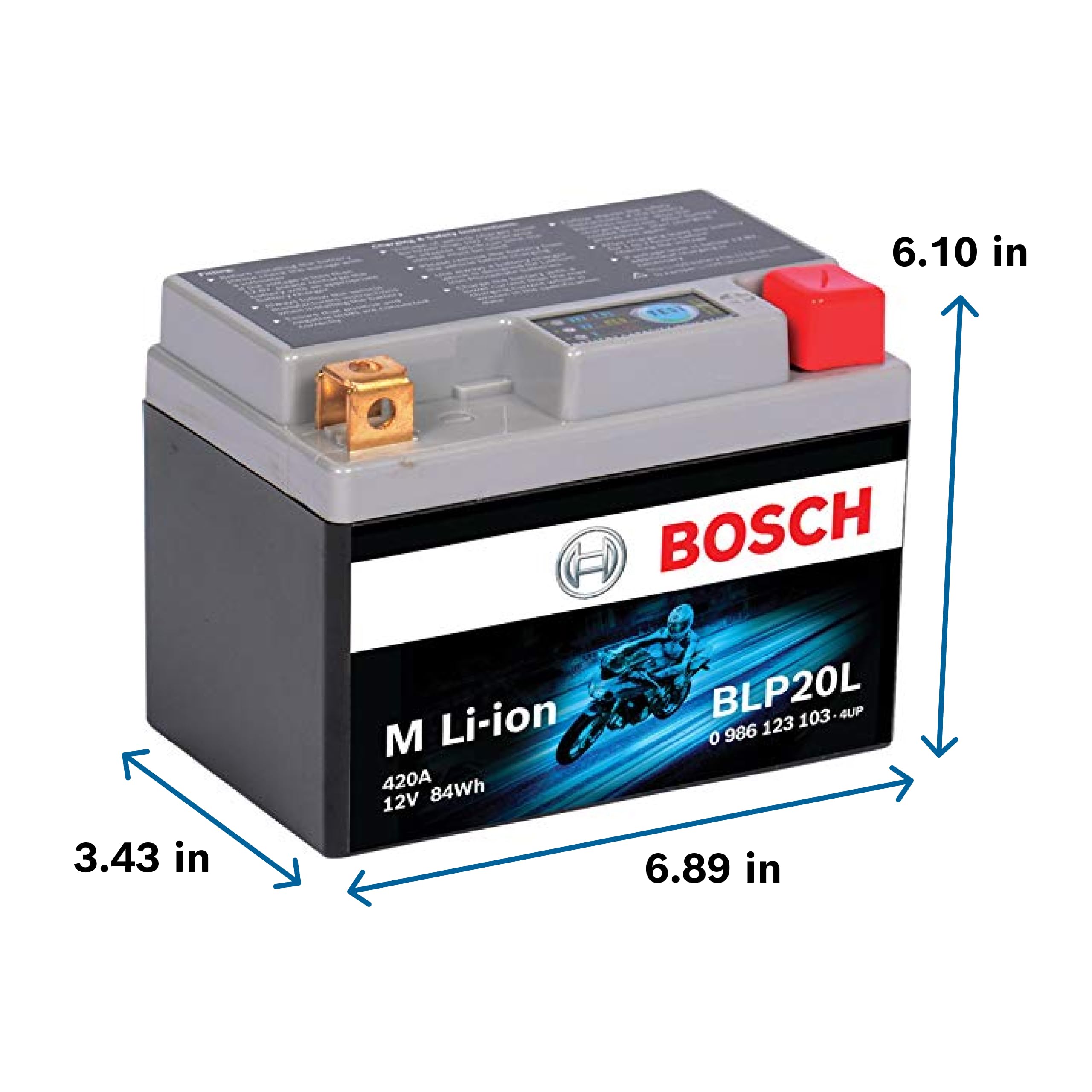 Foto 3 pulgar | Batería Deportiva De Litio Bosch Blp20l 420a 12v Grupo 20 - Venta Internacional.