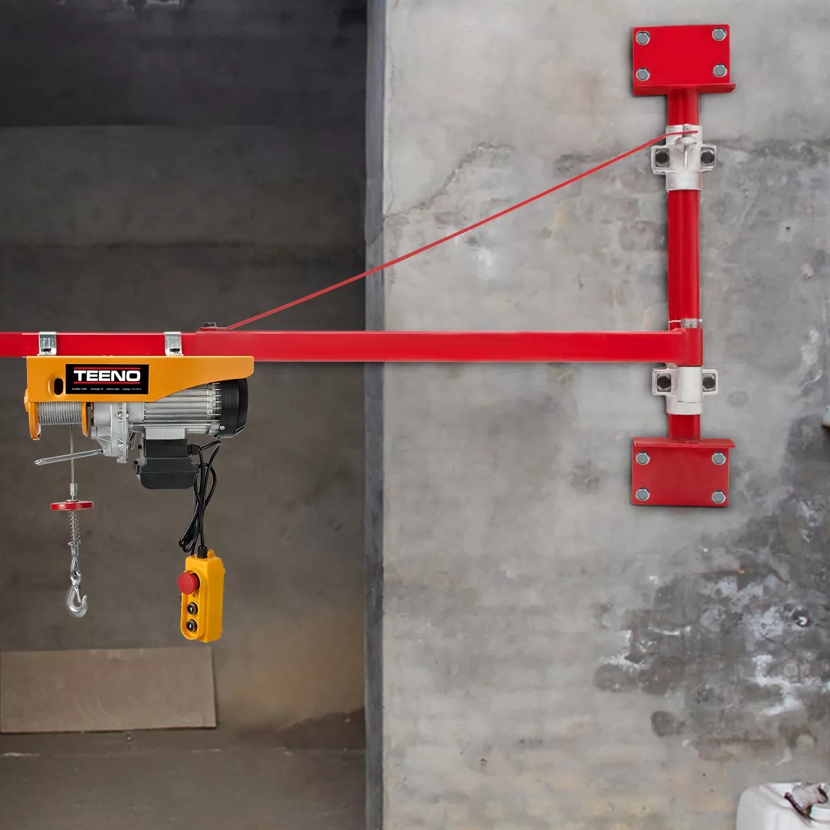 Foto 4 pulgar | Soporte para Polipasto con Giro de 180 Capacidad 300 kg Eo Safe Imports Esi-13325 Rojo