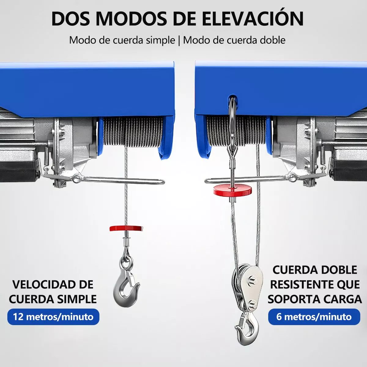 Foto 3 pulgar | Polipasto Eléctrico Grúa Elevador de Carga 441lb 20m  Eo Safe Imports Esi-13323 Azul