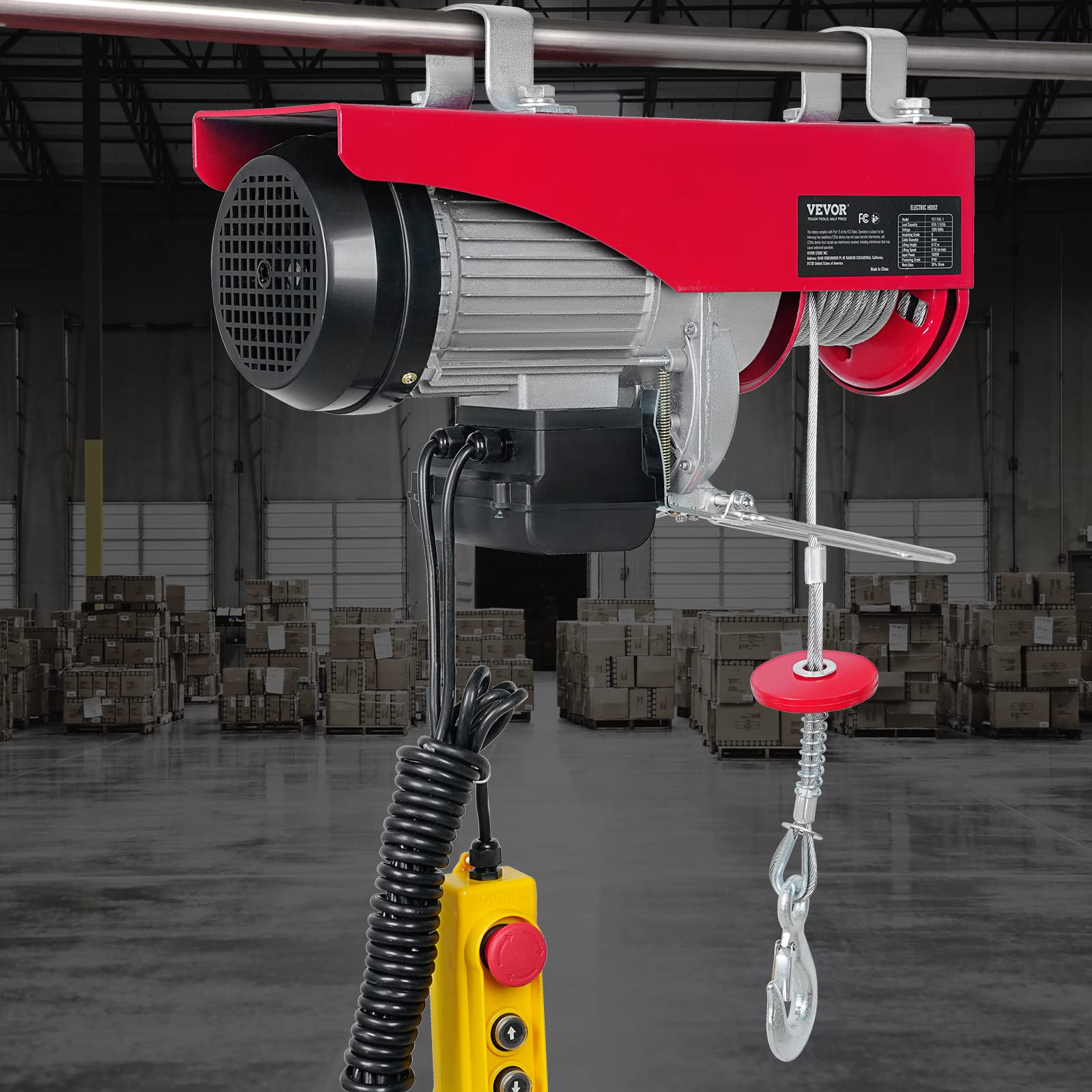 Foto 7 | Polipasto Eléctrico Vevor 800 Kg 110 V Con Control Remoto Con Cable De 4,3 M - Venta Internacional.