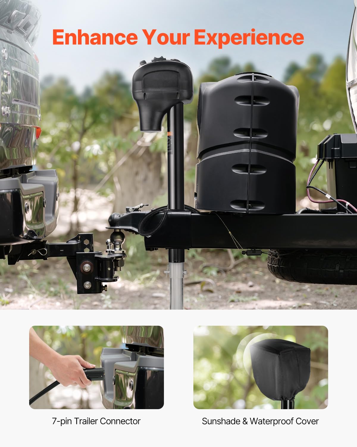 Foto 5 | Remolque Eléctrico Jack Vevor De 3500 Libras Con Conector De 7 Pines, Negro - Venta Internacional.