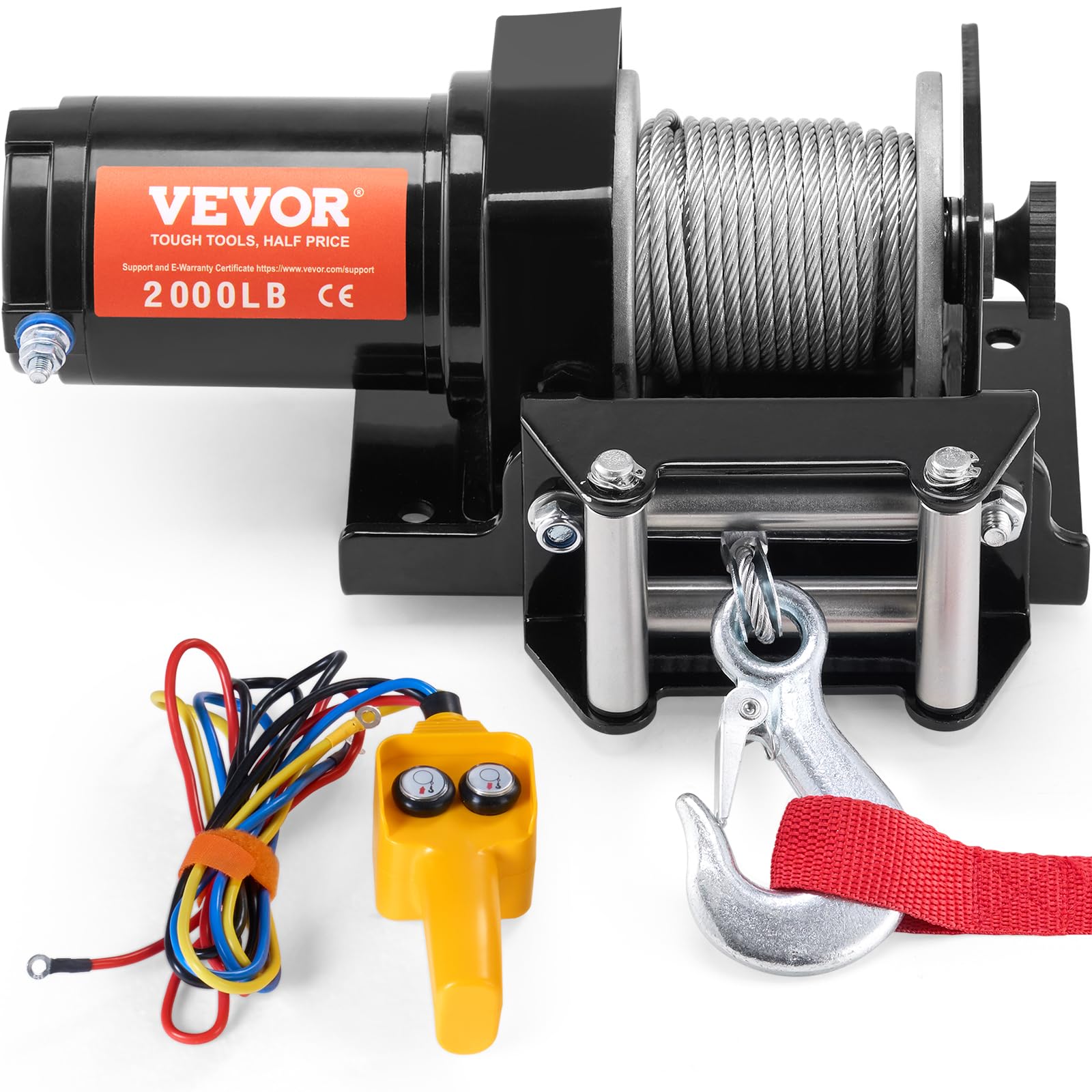 Foto 2 pulgar | Cabrestante Atv Vevor Eléctrico De 2000 Libras, 12 V Con Cable De Acero Ip55 - Venta Internacional.