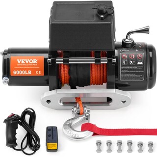 Foto 1 | Cabrestante Eléctrico Vevor 2721 Kg 12 V Dc 55 Pies Con Control Remoto - Venta Internacional.