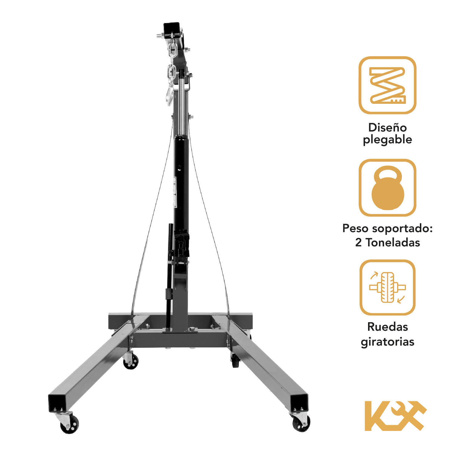 Foto 2 | Pluma Hidráulica Plegable para Motor Kingsman KMPL2T 2 Ton