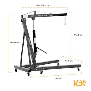 Foto 5 | Pluma Hidráulica Plegable para Motor Kingsman KMPL2T 2 Ton