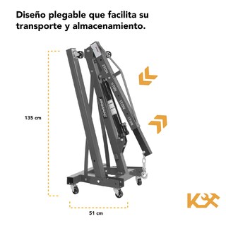 Foto 6 | Pluma Hidráulica Plegable para Motor Kingsman KMPL2T 2 Ton
