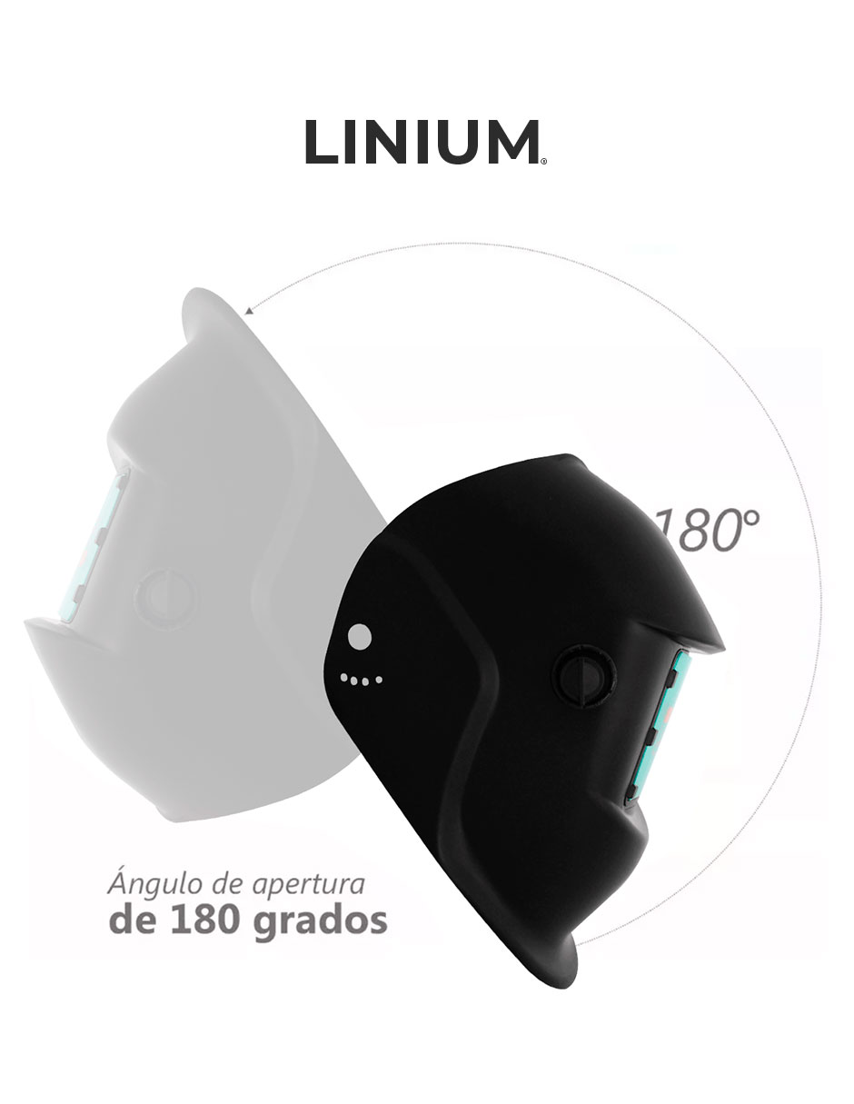 Foto 6 pulgar | Careta Para Soldar Linium Industrial Solar Negra