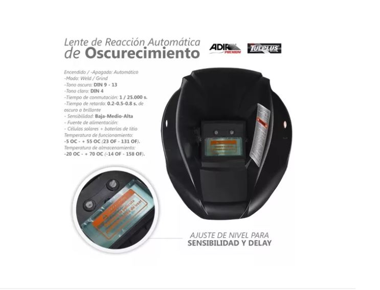 Foto 4 pulgar | Careta Para Soldar Linium Industrial Solar Electric