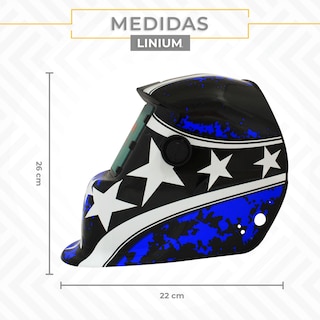 Foto 2 | Careta Para Soldar Linium Industrial Solar Estrellas